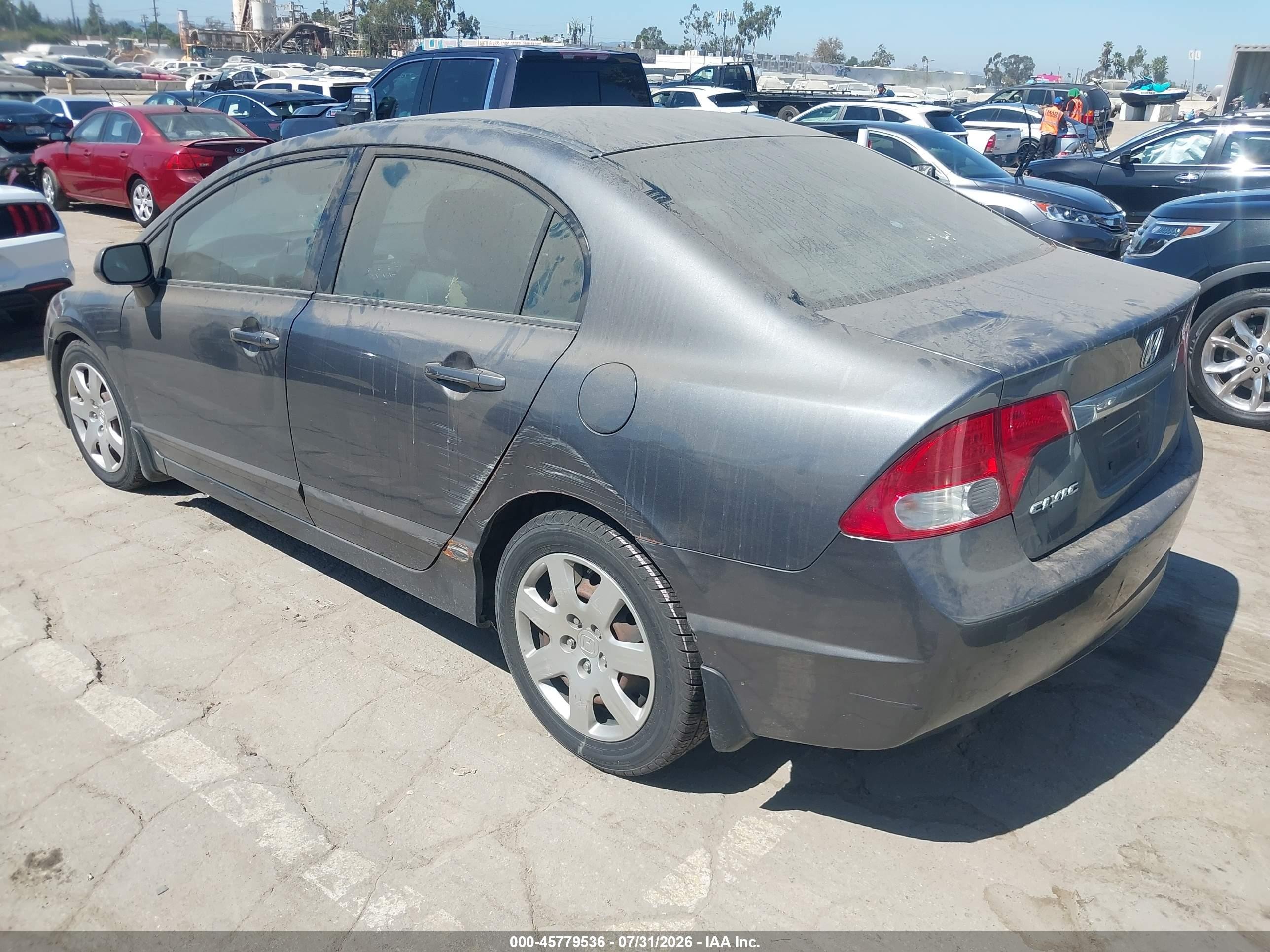 2011 Honda Civic Lx Gray vin: 2HGFA1F58BH308677