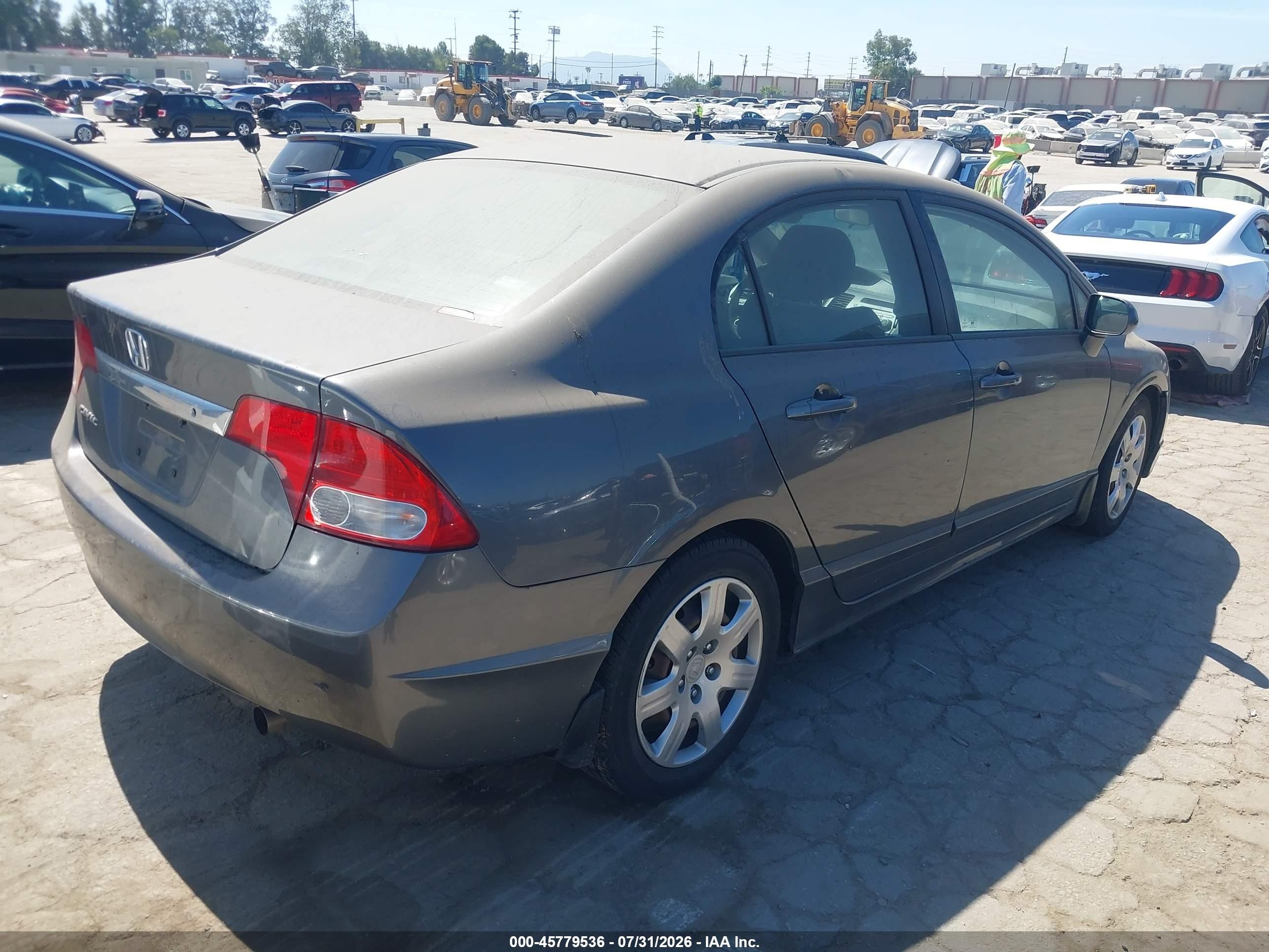 2011 Honda Civic Lx Gray vin: 2HGFA1F58BH308677