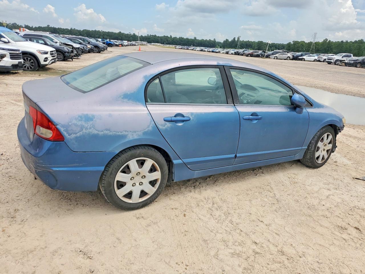 2011 Honda Civic Lx Blue vin: 2HGFA1F58BH506577