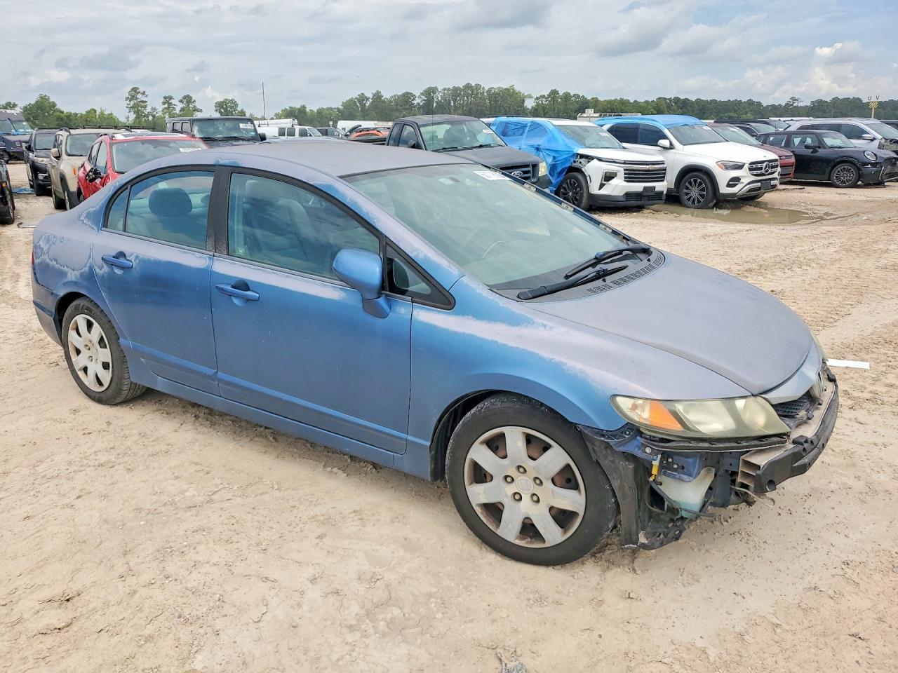 2011 Honda Civic Lx Blue vin: 2HGFA1F58BH506577