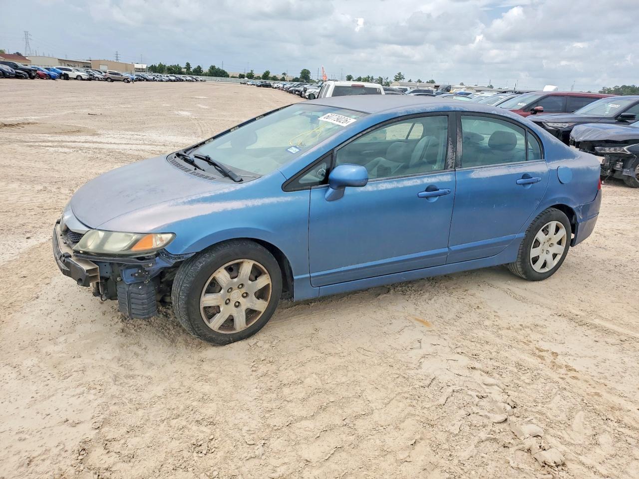 2011 Honda Civic Lx Blue vin: 2HGFA1F58BH506577