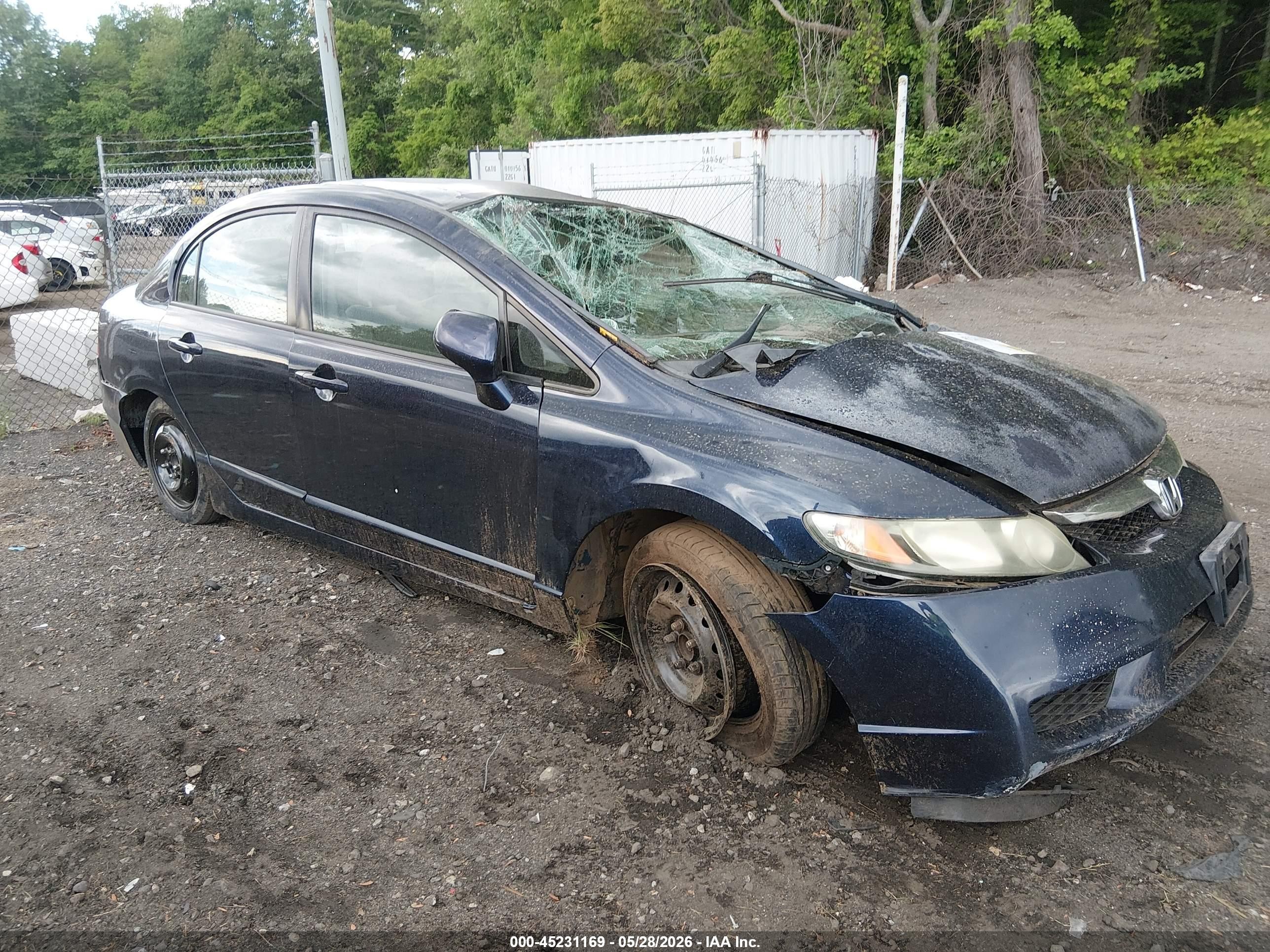 2011 Honda Civic Lx Dark Blue vin: 2HGFA1F58BH510113
