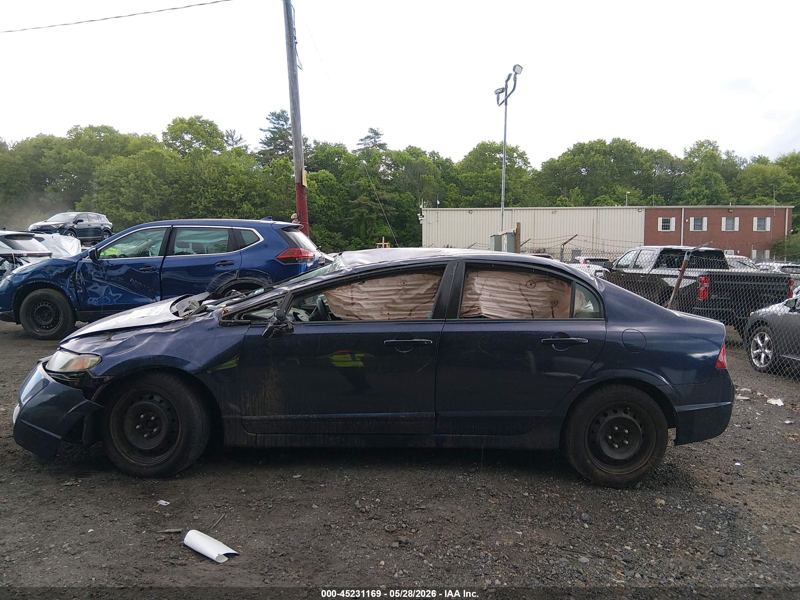 2011 Honda Civic Lx Dark Blue vin: 2HGFA1F58BH510113