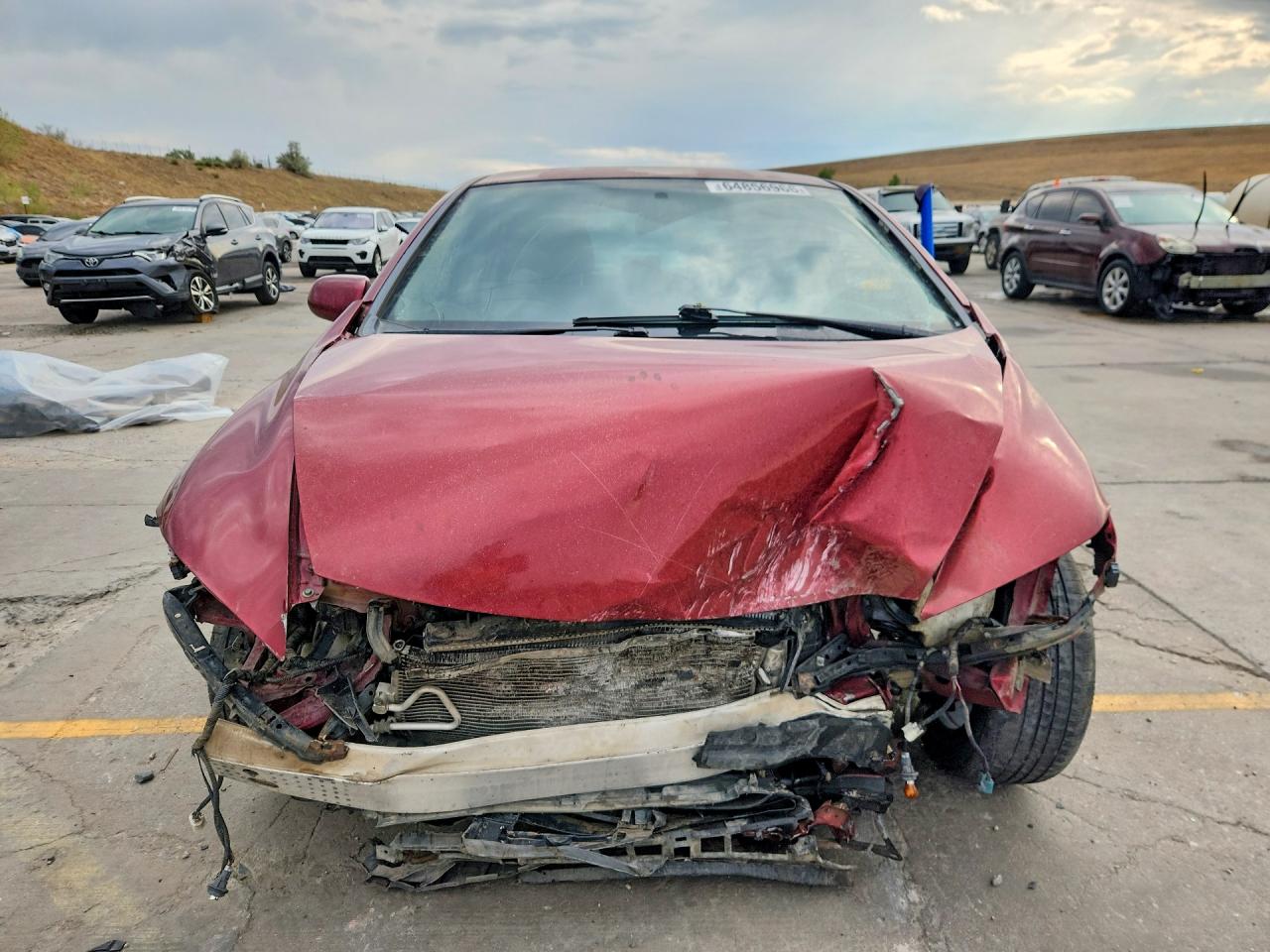 2011 Honda Civic Lx Burgundy vin: 2HGFA1F58BH526845