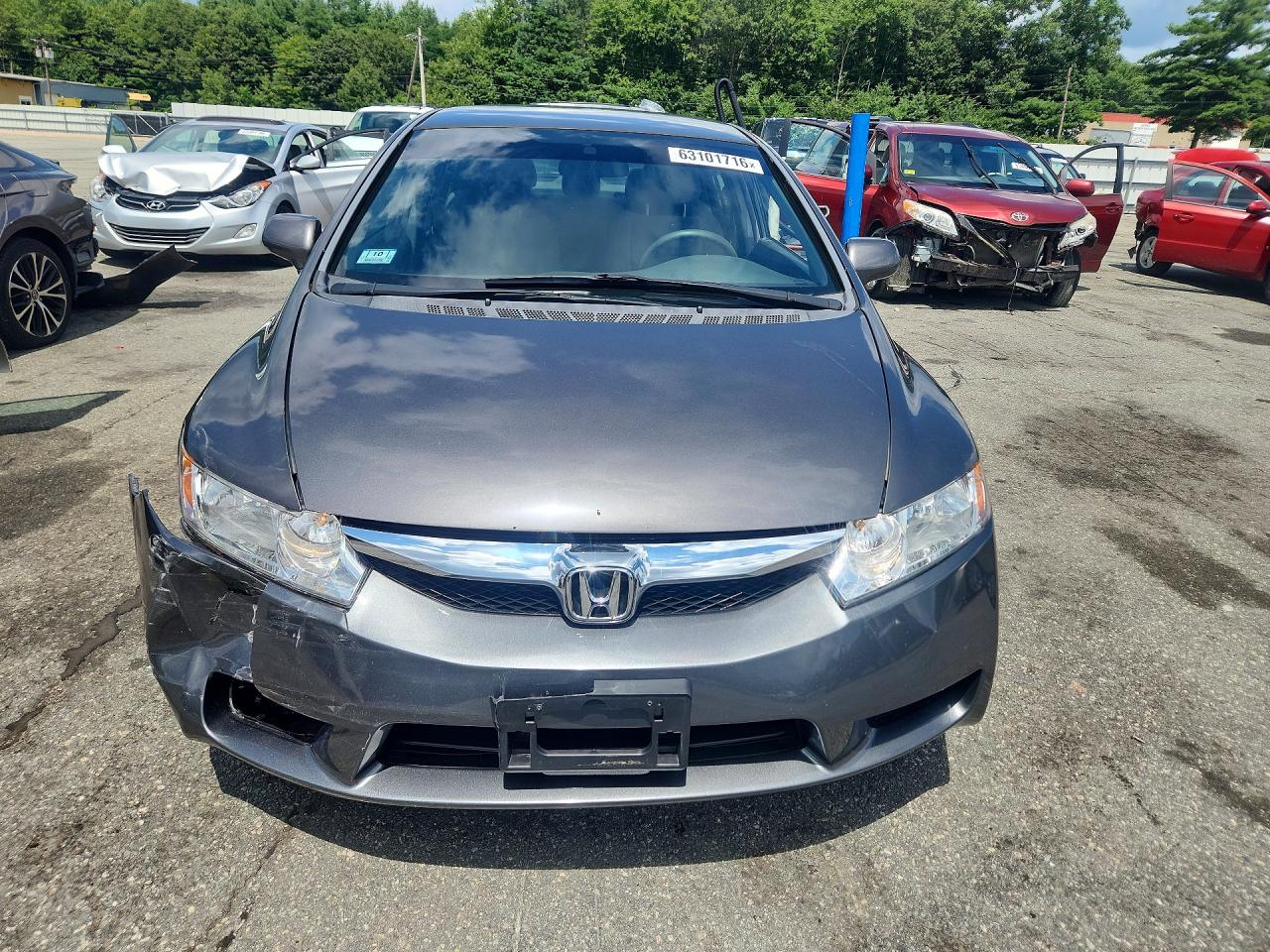 2011 Honda Civic Lx Gray vin: 2HGFA1F58BH528725