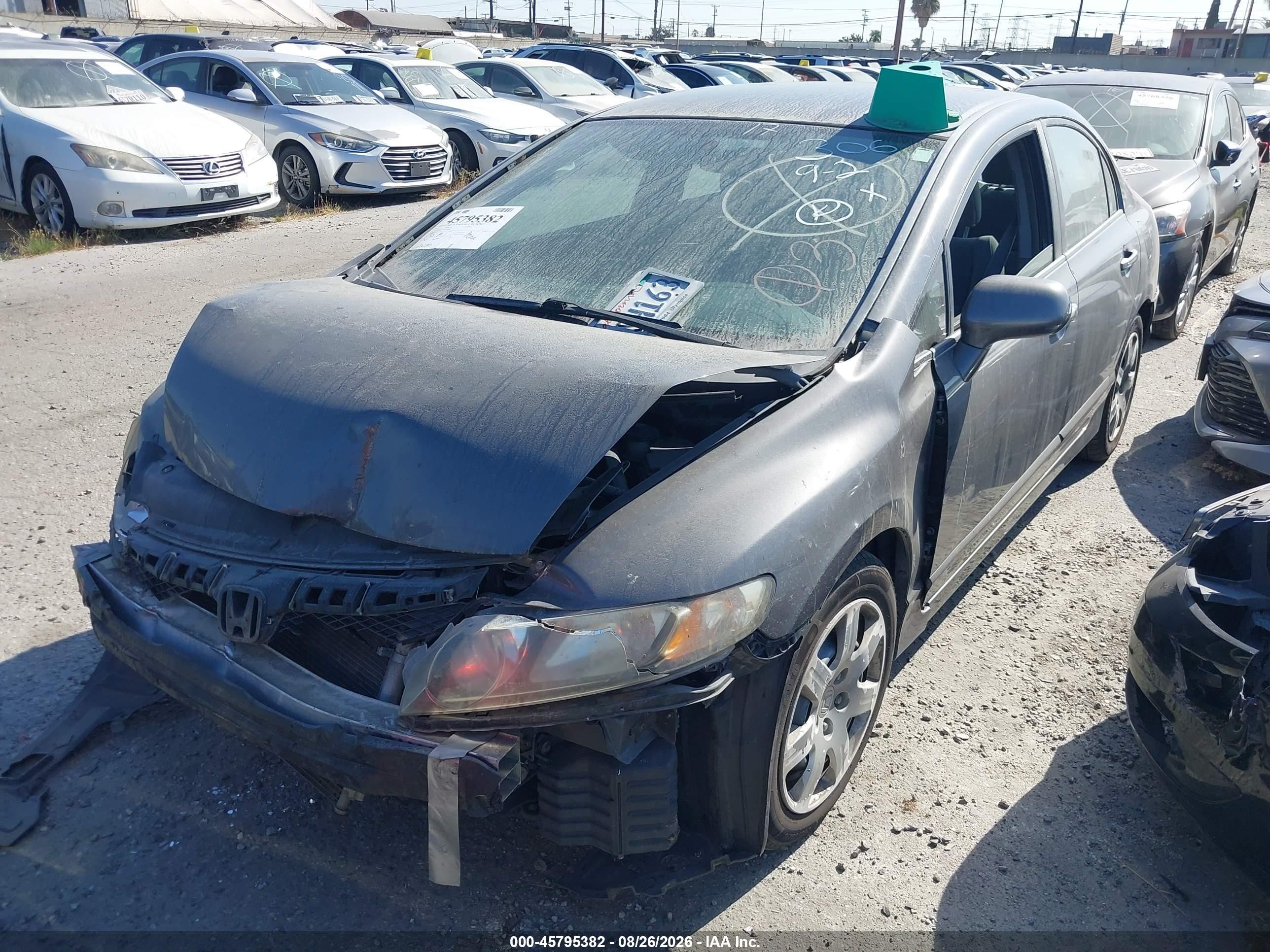 2011 Honda Civic Lx Gray vin: 2HGFA1F58BH536808