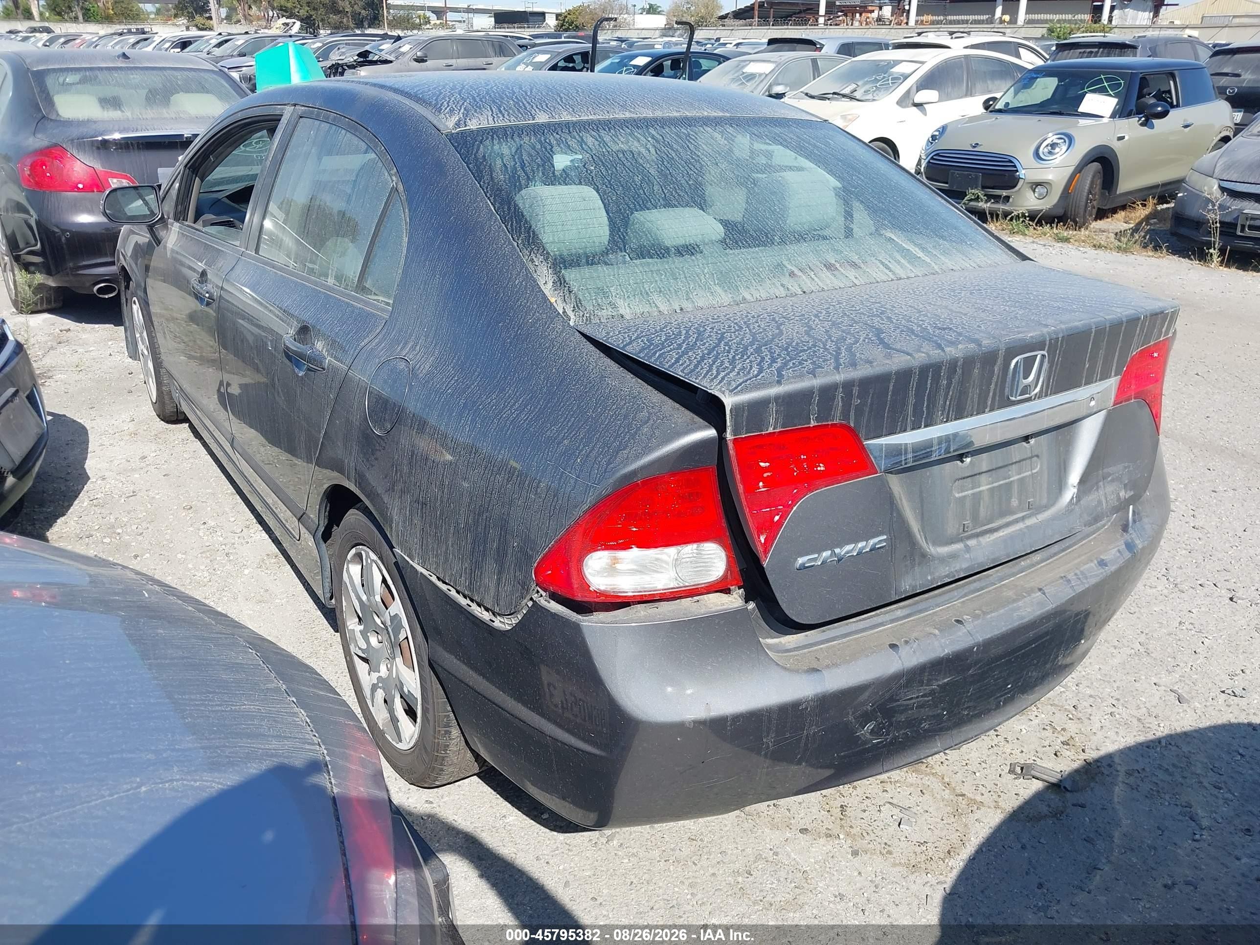 2011 Honda Civic Lx Gray vin: 2HGFA1F58BH536808