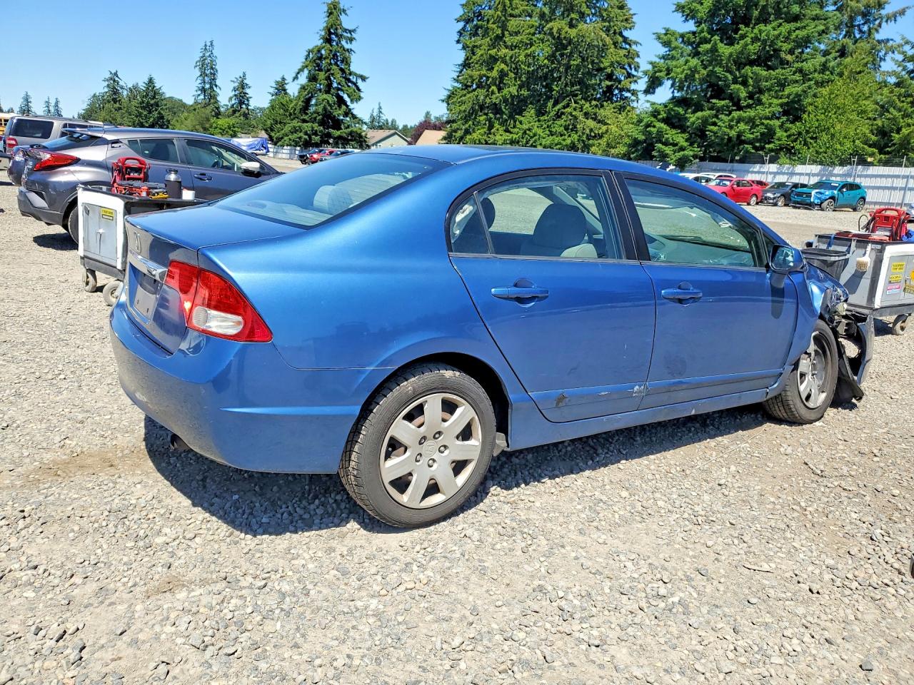 2011 Honda Civic Lx Синий vin: 2HGFA1F58BH544990