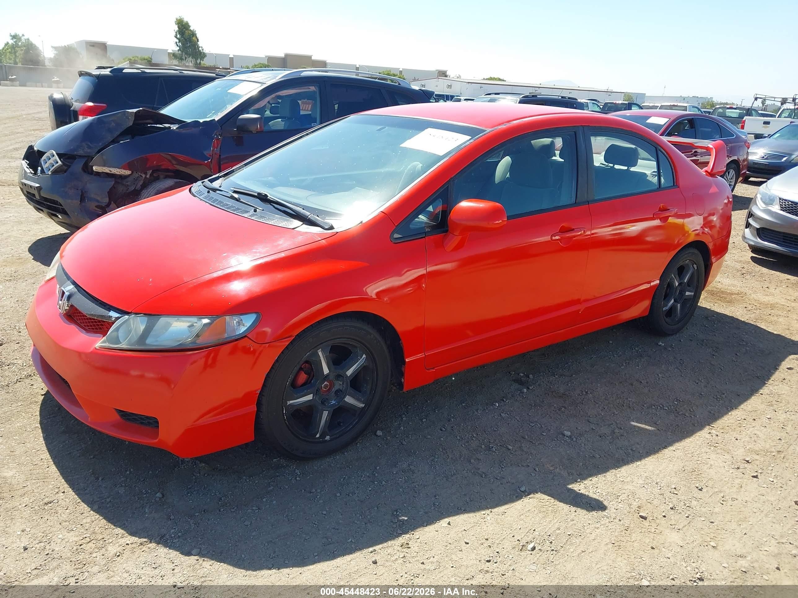 2010 Honda Civic Lx Red vin: 2HGFA1F59AH301008