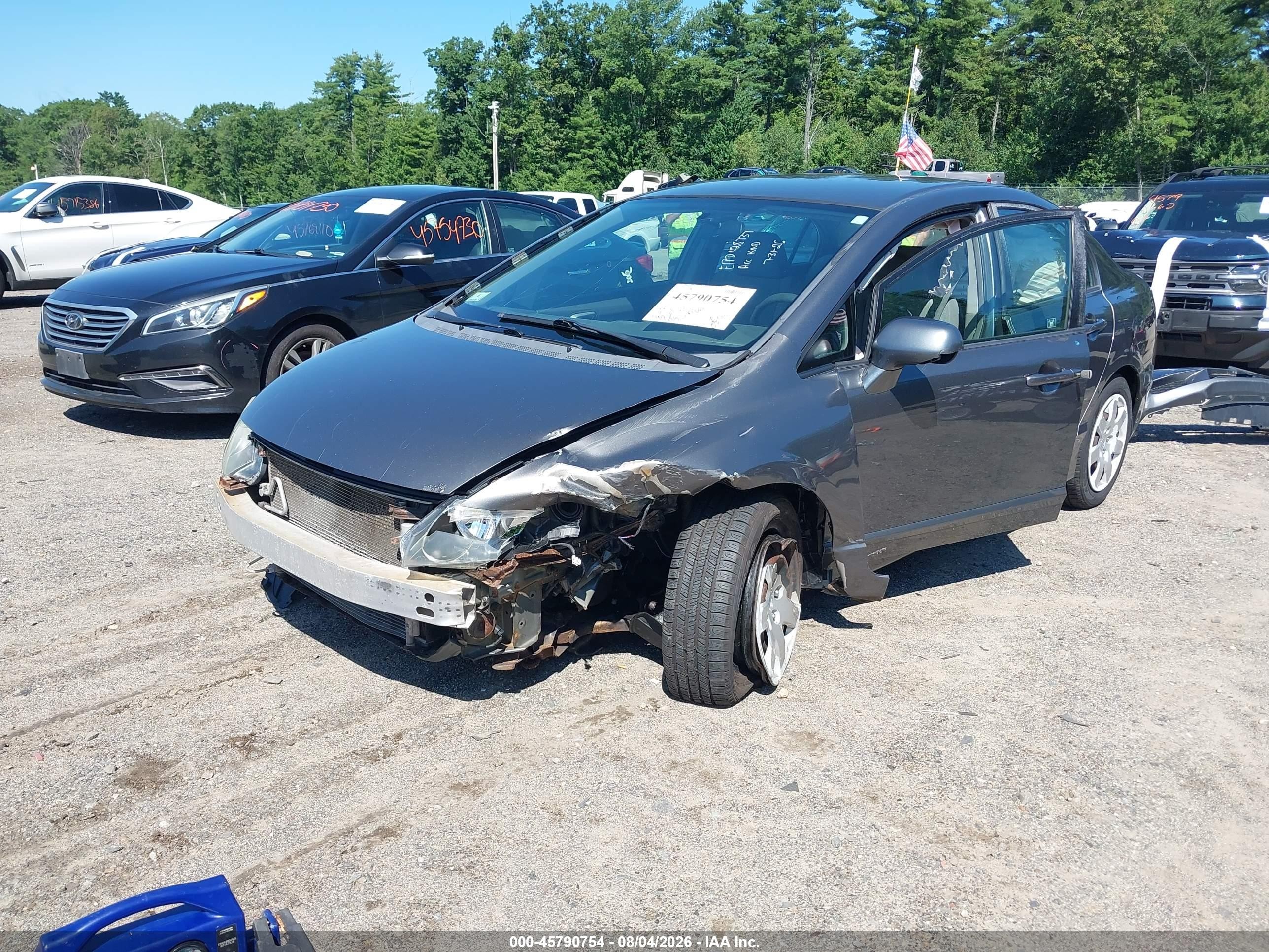 2010 Honda Civic Lx Gray vin: 2HGFA1F59AH304460