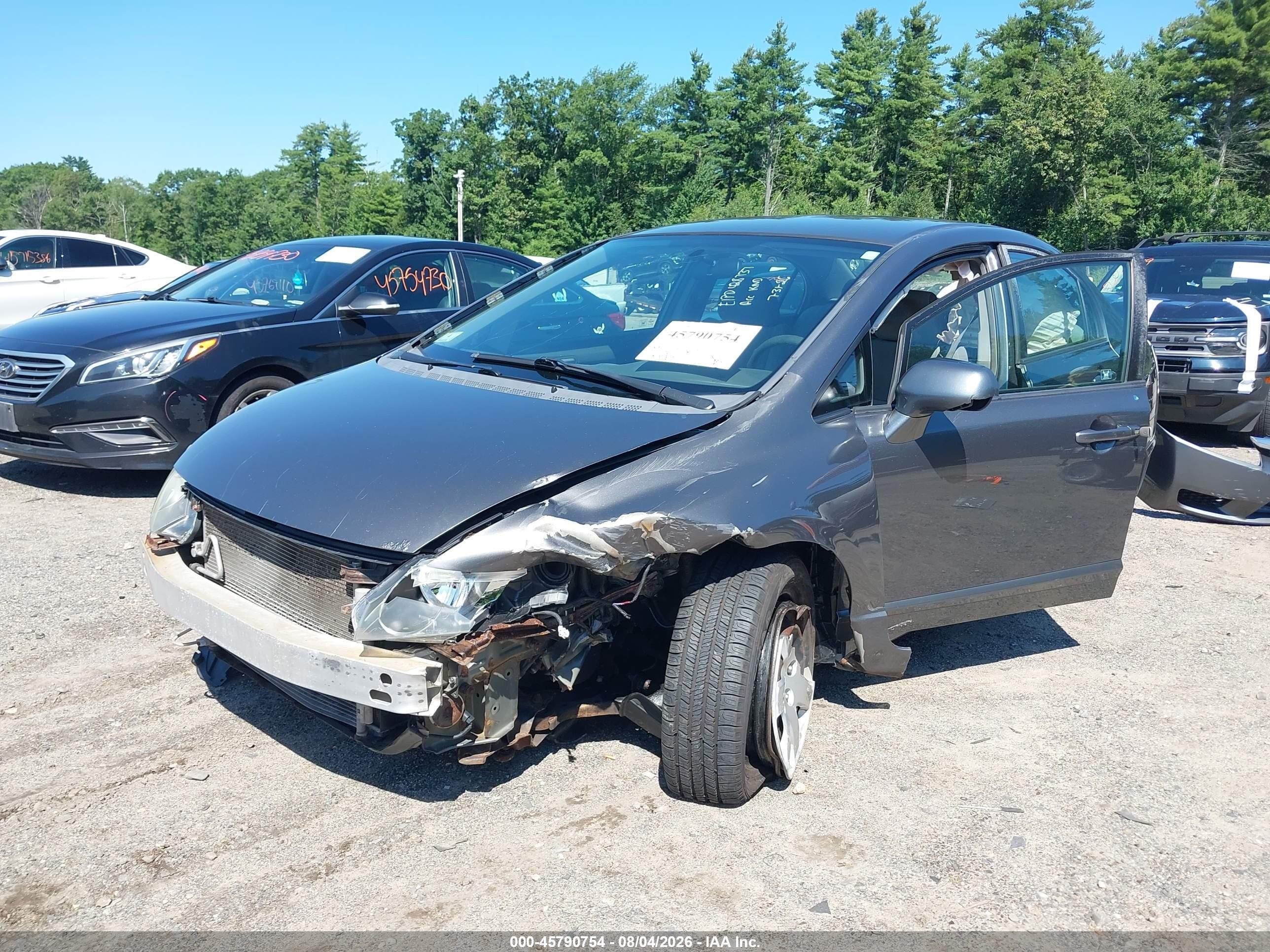 2010 Honda Civic Lx Gray vin: 2HGFA1F59AH304460