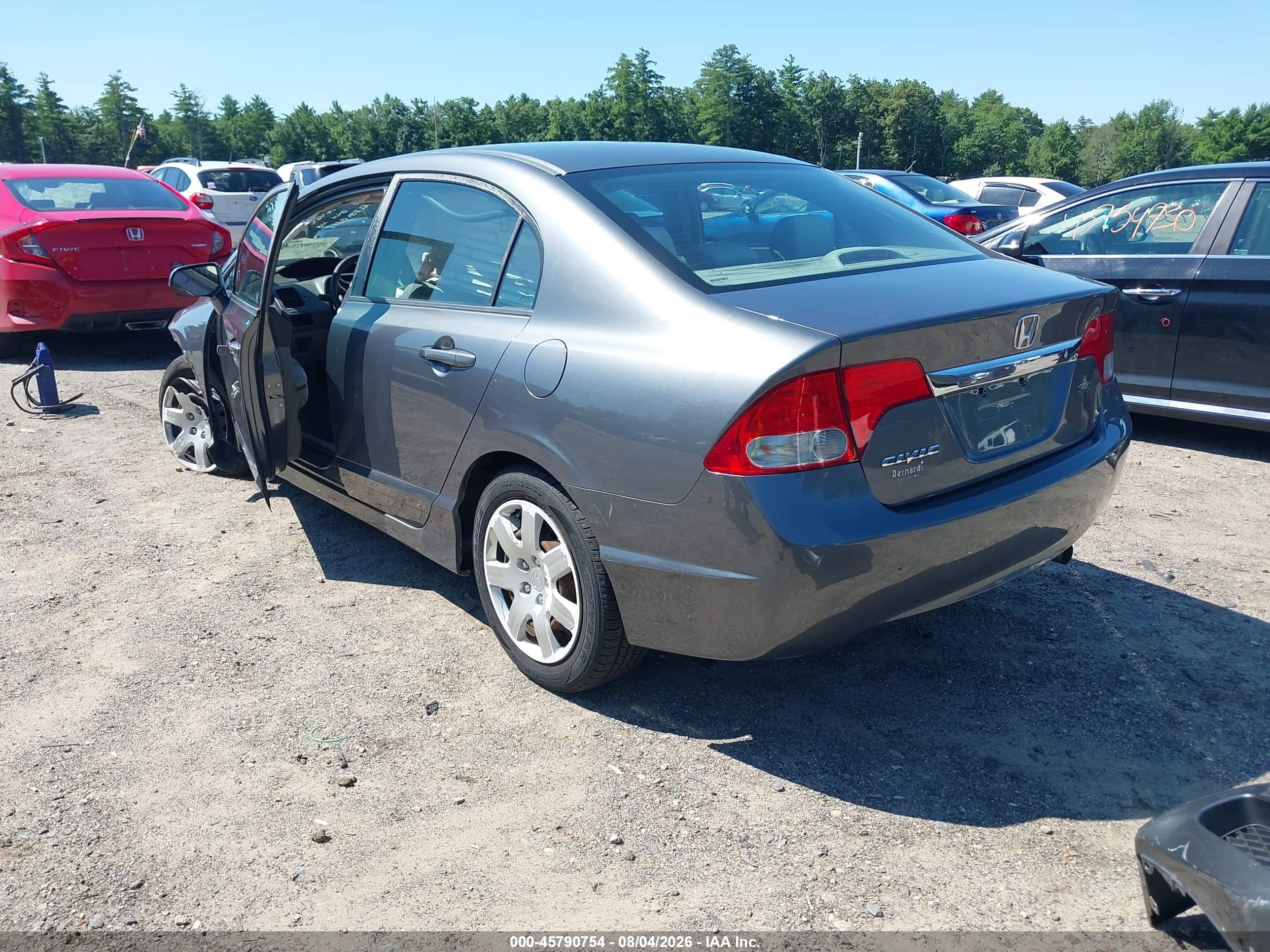 2010 Honda Civic Lx Gray vin: 2HGFA1F59AH304460