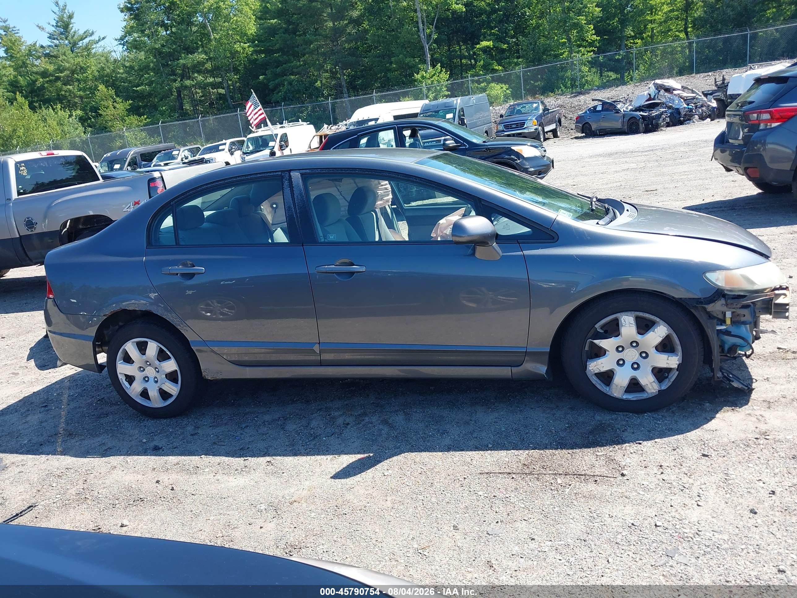 2010 Honda Civic Lx Gray vin: 2HGFA1F59AH304460