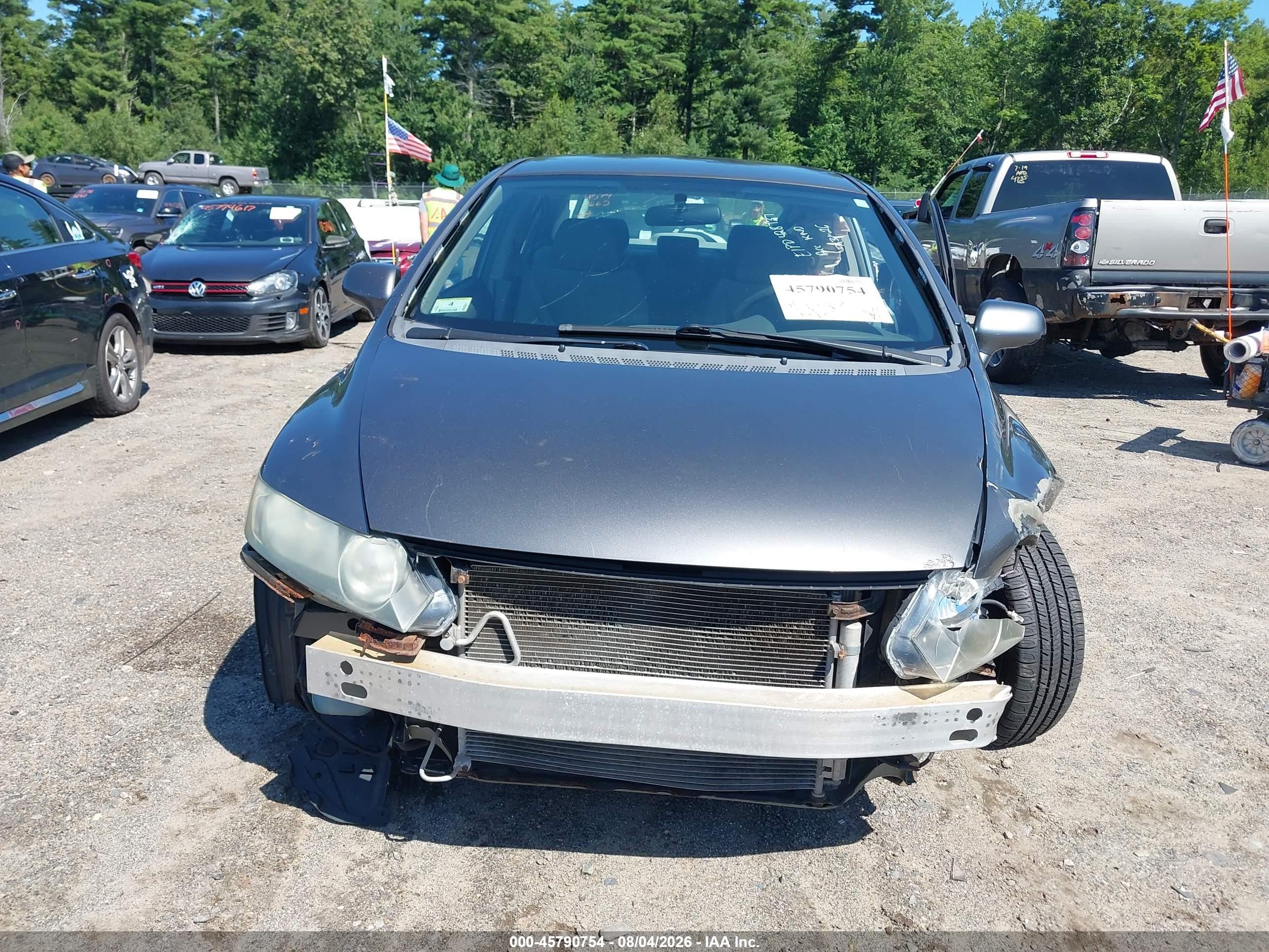 2010 Honda Civic Lx Gray vin: 2HGFA1F59AH304460