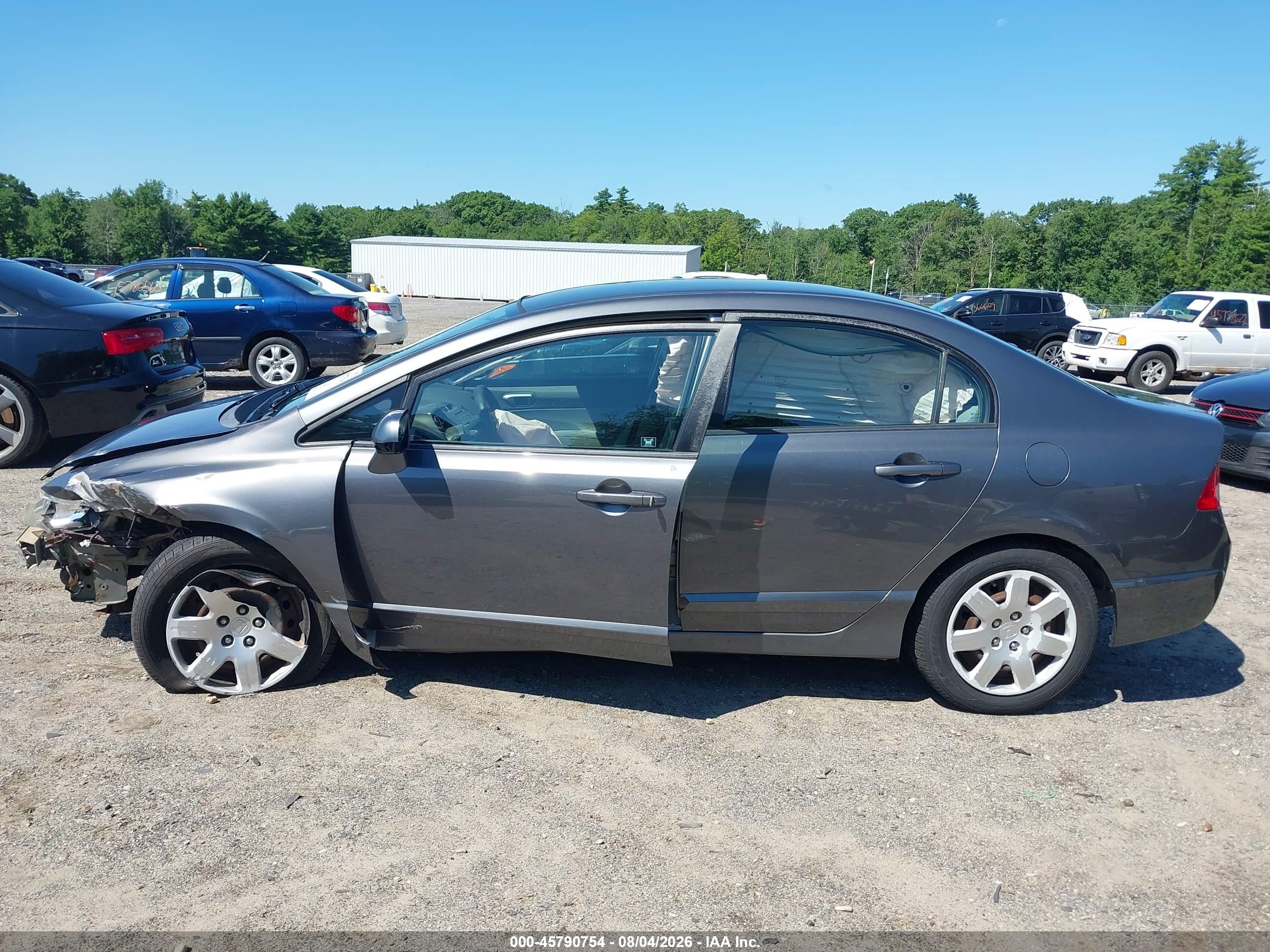 2010 Honda Civic Lx Gray vin: 2HGFA1F59AH304460