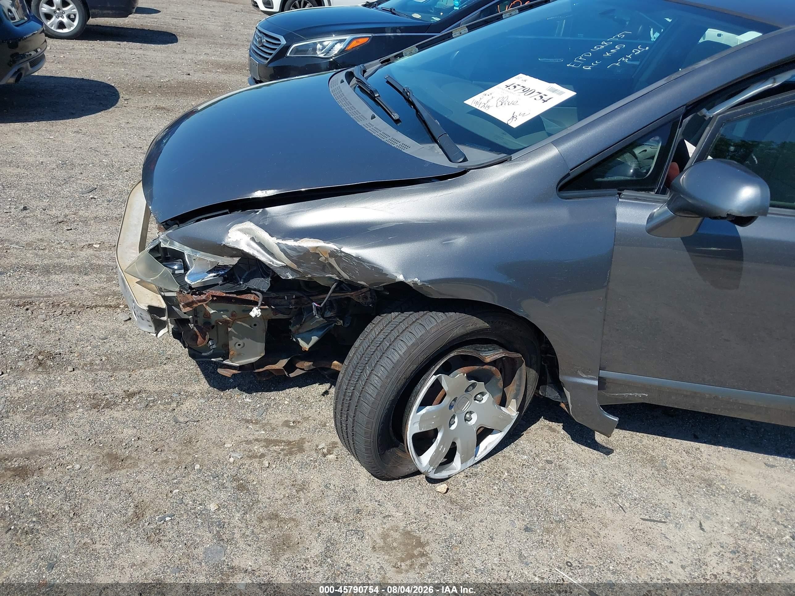 2010 Honda Civic Lx Gray vin: 2HGFA1F59AH304460