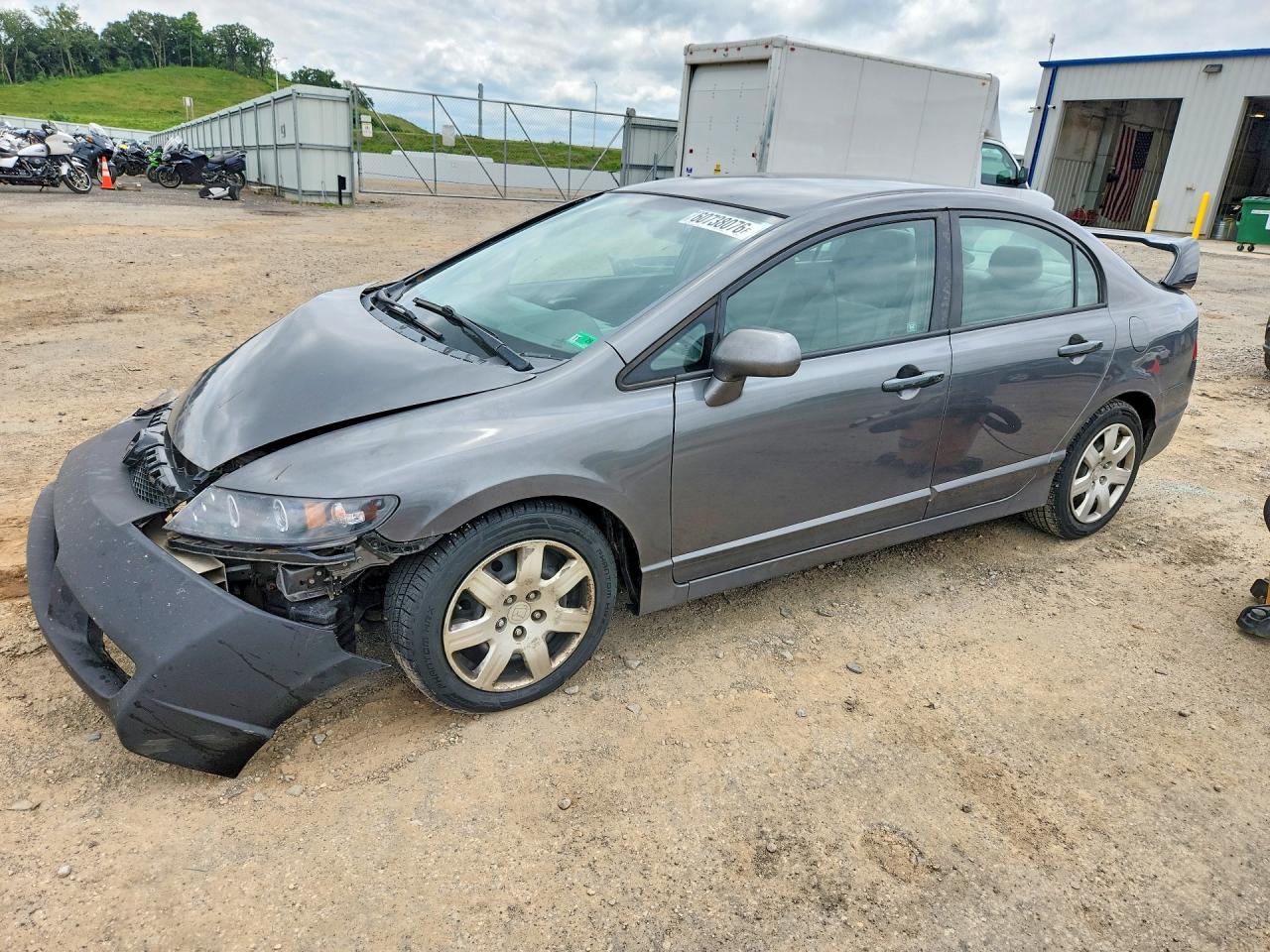 2010 Honda Civic Lx Gray vin: 2HGFA1F59AH308976