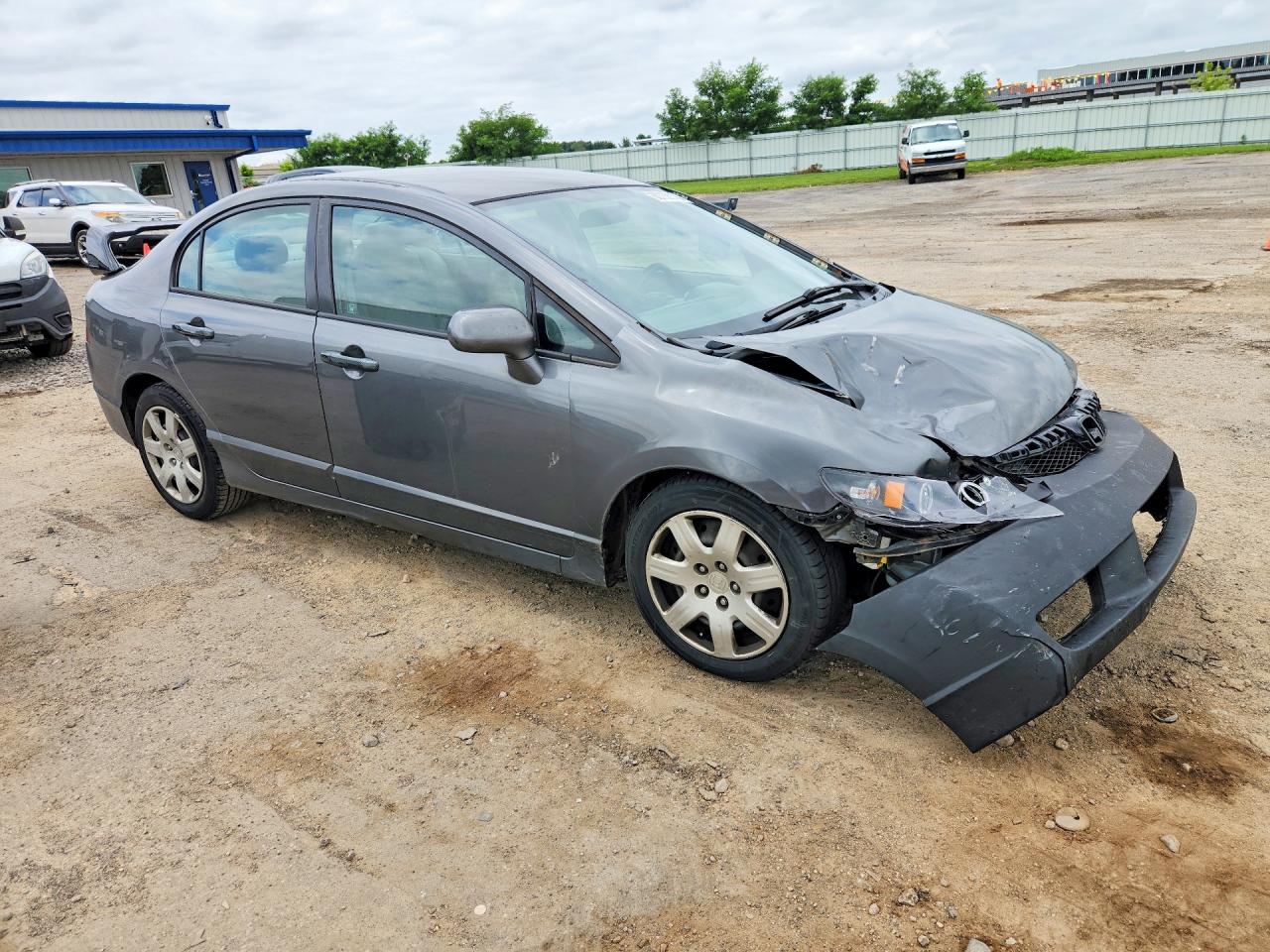 2010 Honda Civic Lx Gray vin: 2HGFA1F59AH308976