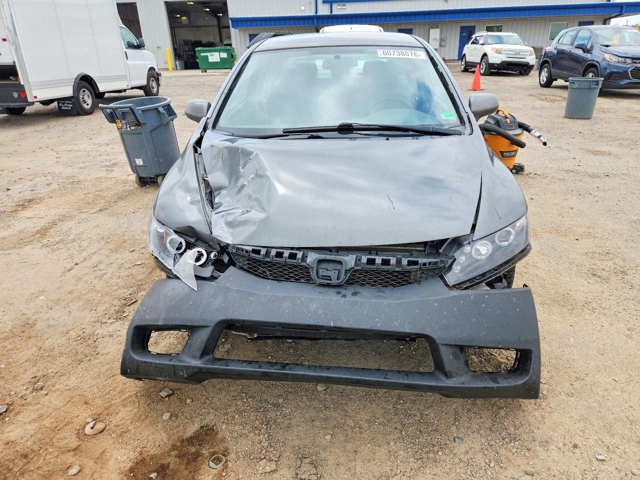 2010 Honda Civic Lx Gray vin: 2HGFA1F59AH308976
