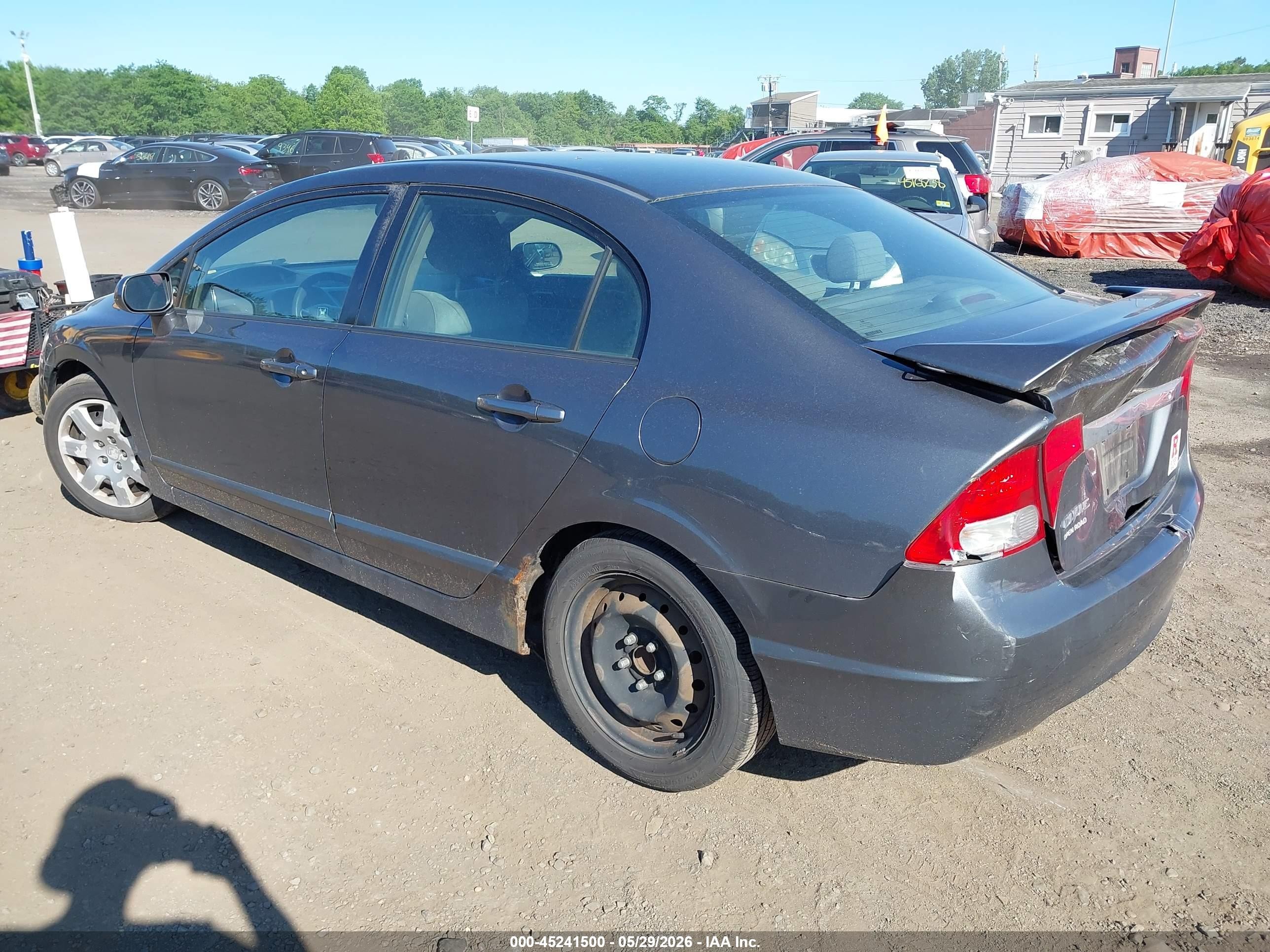 2010 Honda Civic Lx Gray vin: 2HGFA1F59AH319704