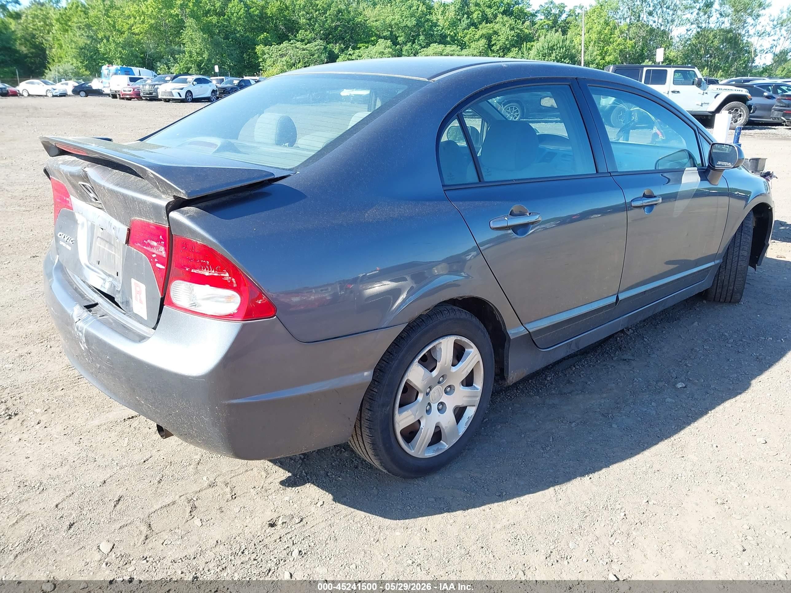 2010 Honda Civic Lx Gray vin: 2HGFA1F59AH319704