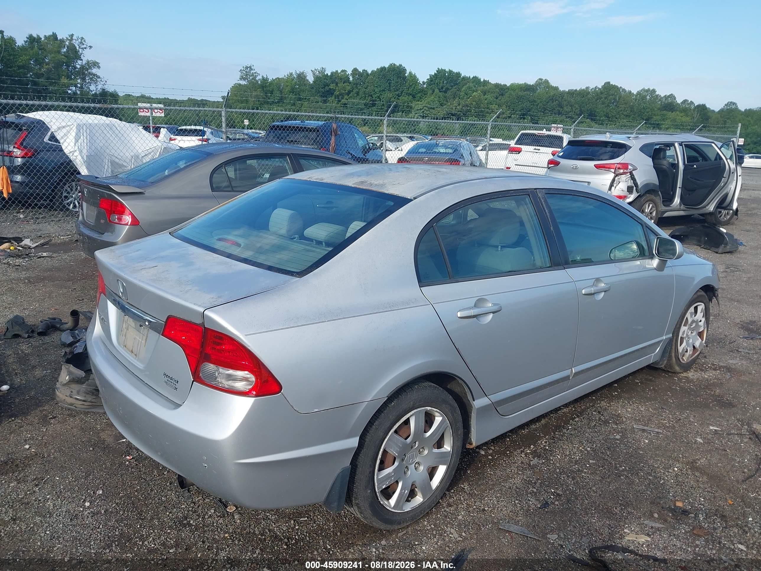 2010 Honda Civic Lx Silver vin: 2HGFA1F59AH323624