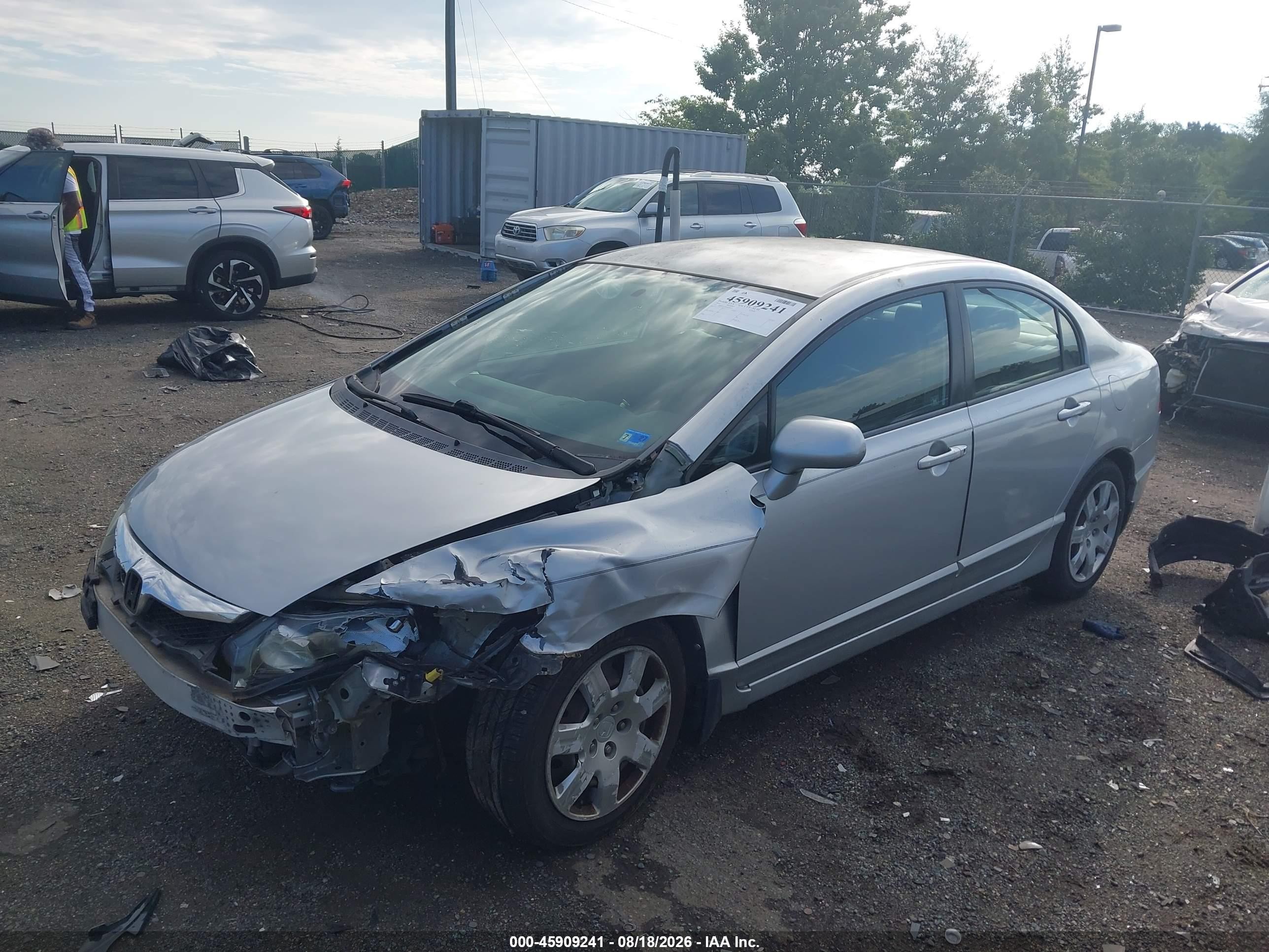 2010 Honda Civic Lx Silver vin: 2HGFA1F59AH323624
