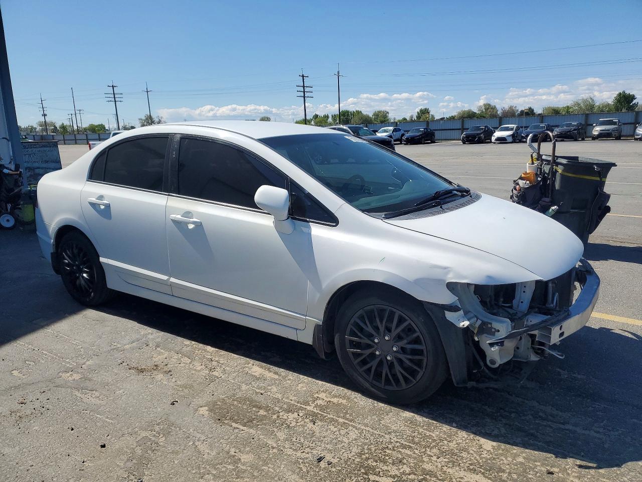 2010 Honda Civic Lx White vin: 2HGFA1F59AH515528