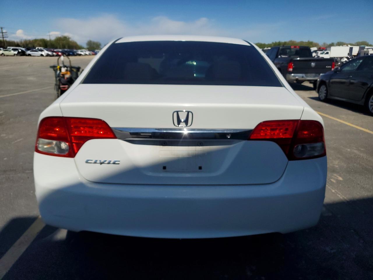 2010 Honda Civic Lx White vin: 2HGFA1F59AH515528
