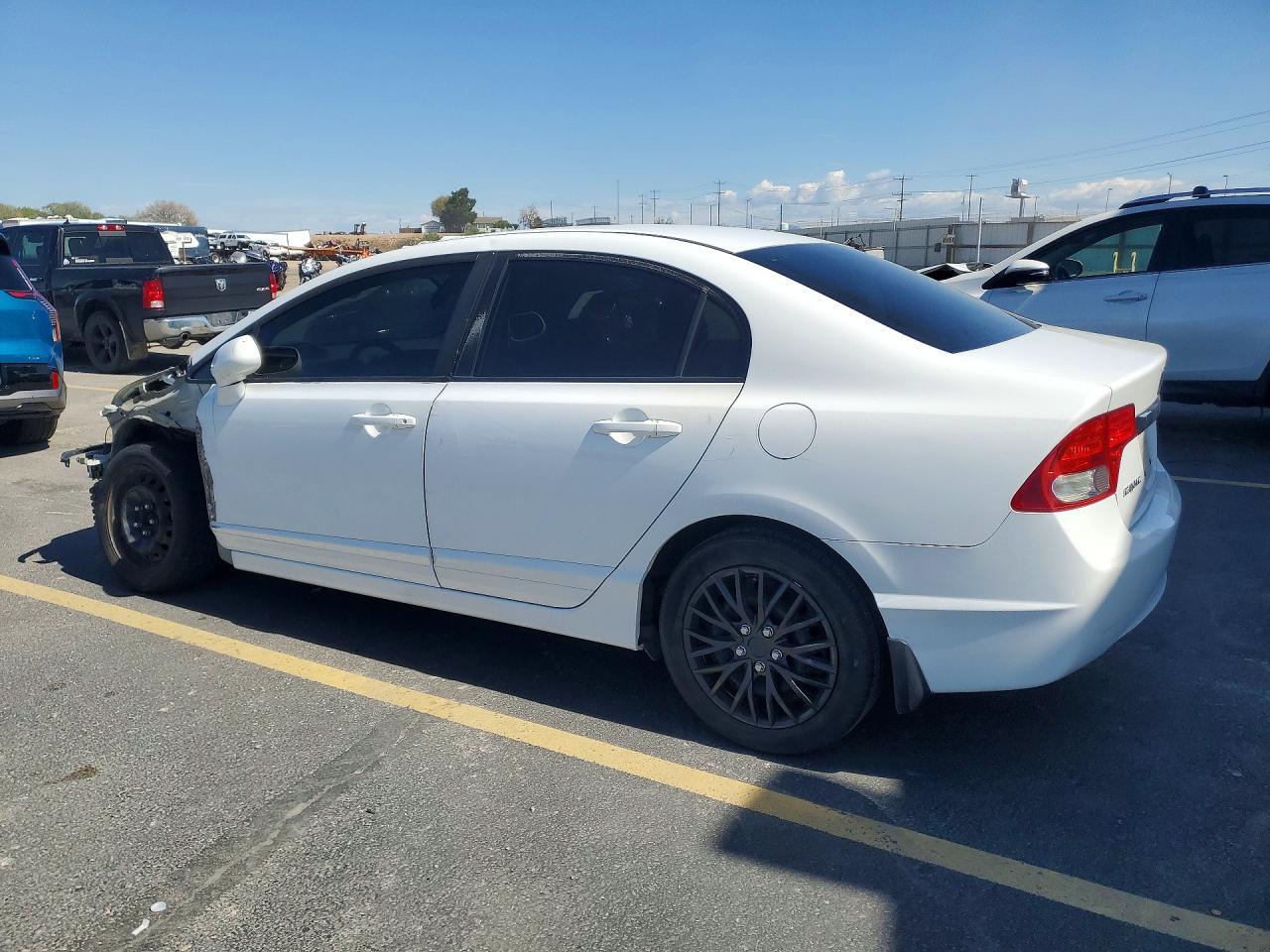 2010 Honda Civic Lx White vin: 2HGFA1F59AH515528