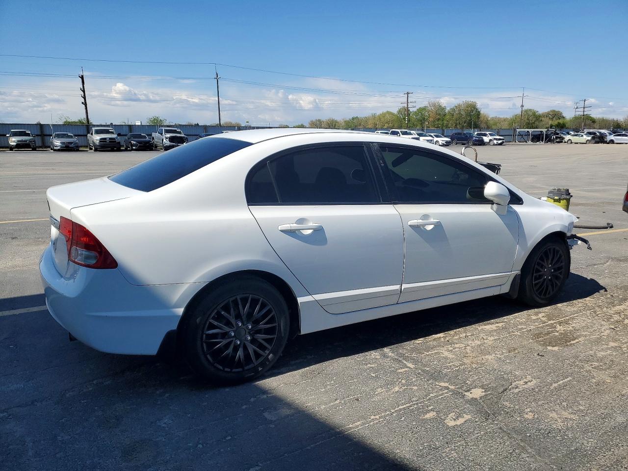 2010 Honda Civic Lx White vin: 2HGFA1F59AH515528
