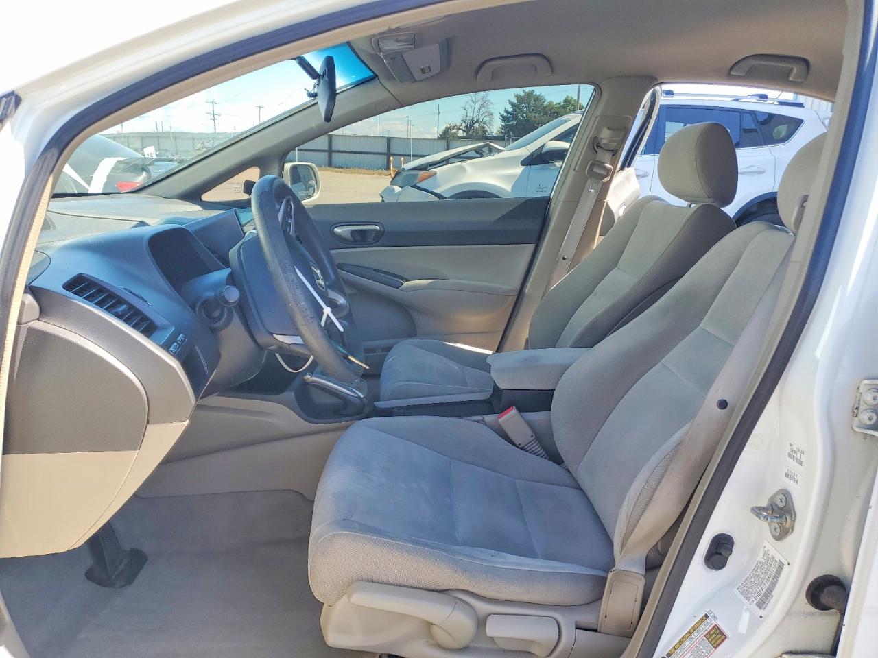 2010 Honda Civic Lx White vin: 2HGFA1F59AH515528