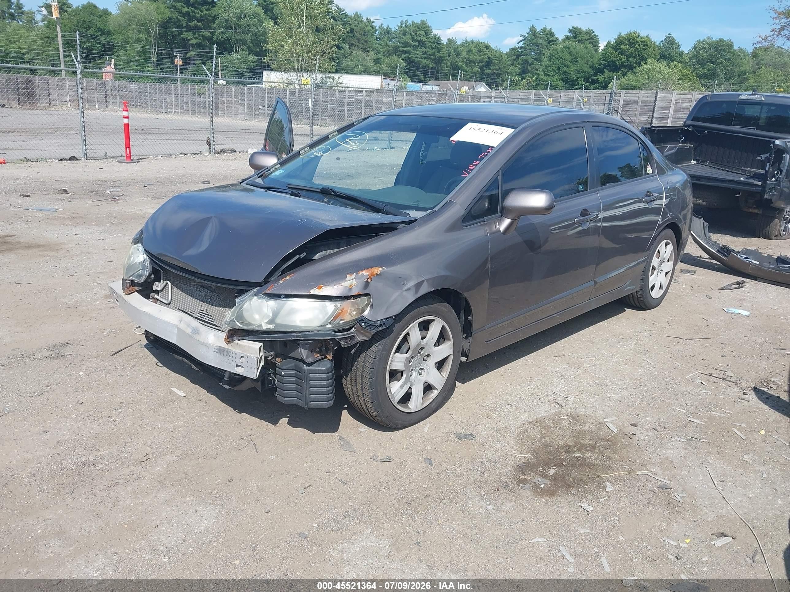 2010 Honda Civic Lx Gray vin: 2HGFA1F59AH517389