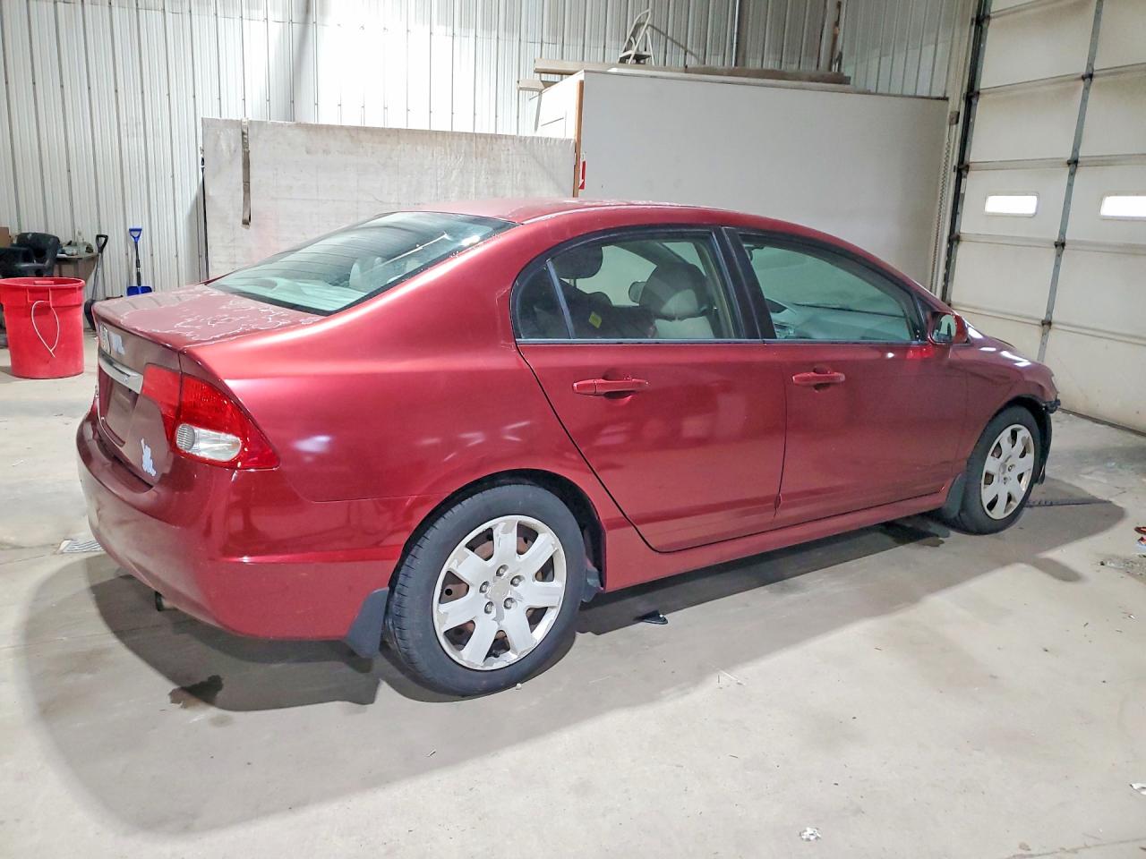 2010 Honda Civic Lx Burgundy vin: 2HGFA1F59AH538551