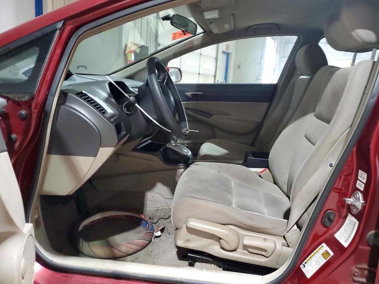 2010 Honda Civic Lx Burgundy vin: 2HGFA1F59AH538551