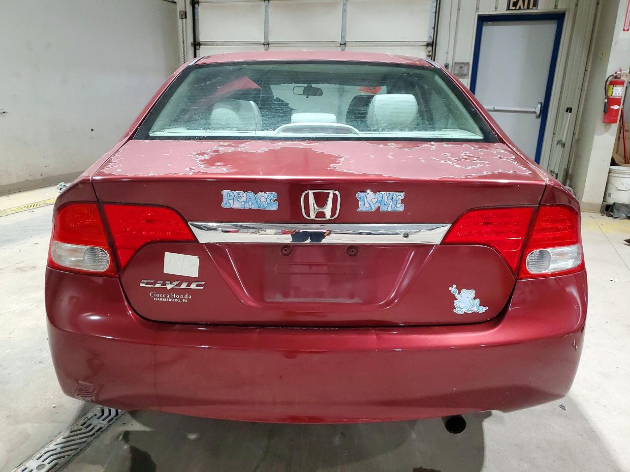 2010 Honda Civic Lx Burgundy vin: 2HGFA1F59AH538551
