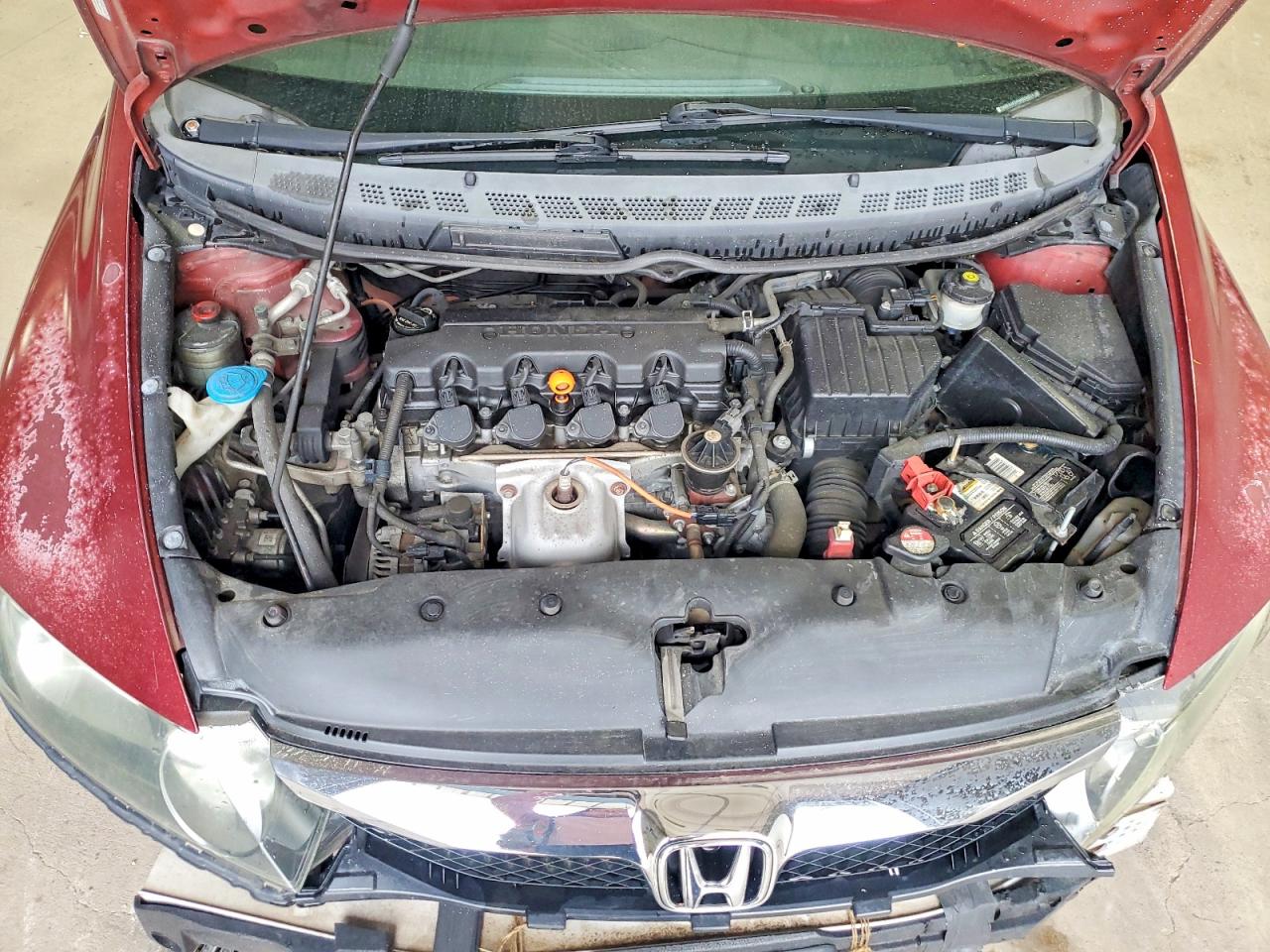2010 Honda Civic Lx Burgundy vin: 2HGFA1F59AH538551
