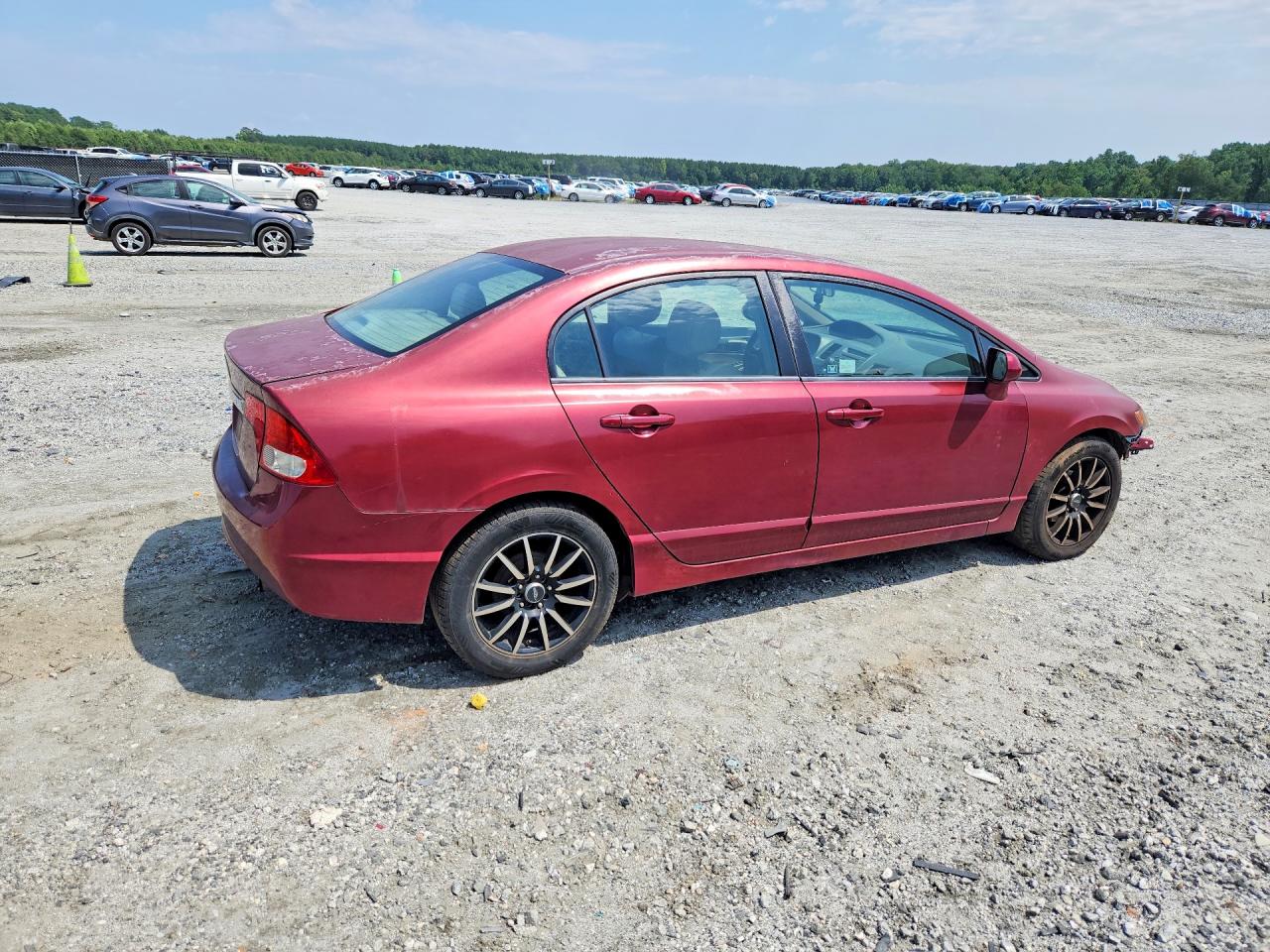 2010 Honda Civic Lx Red vin: 2HGFA1F59AH542633