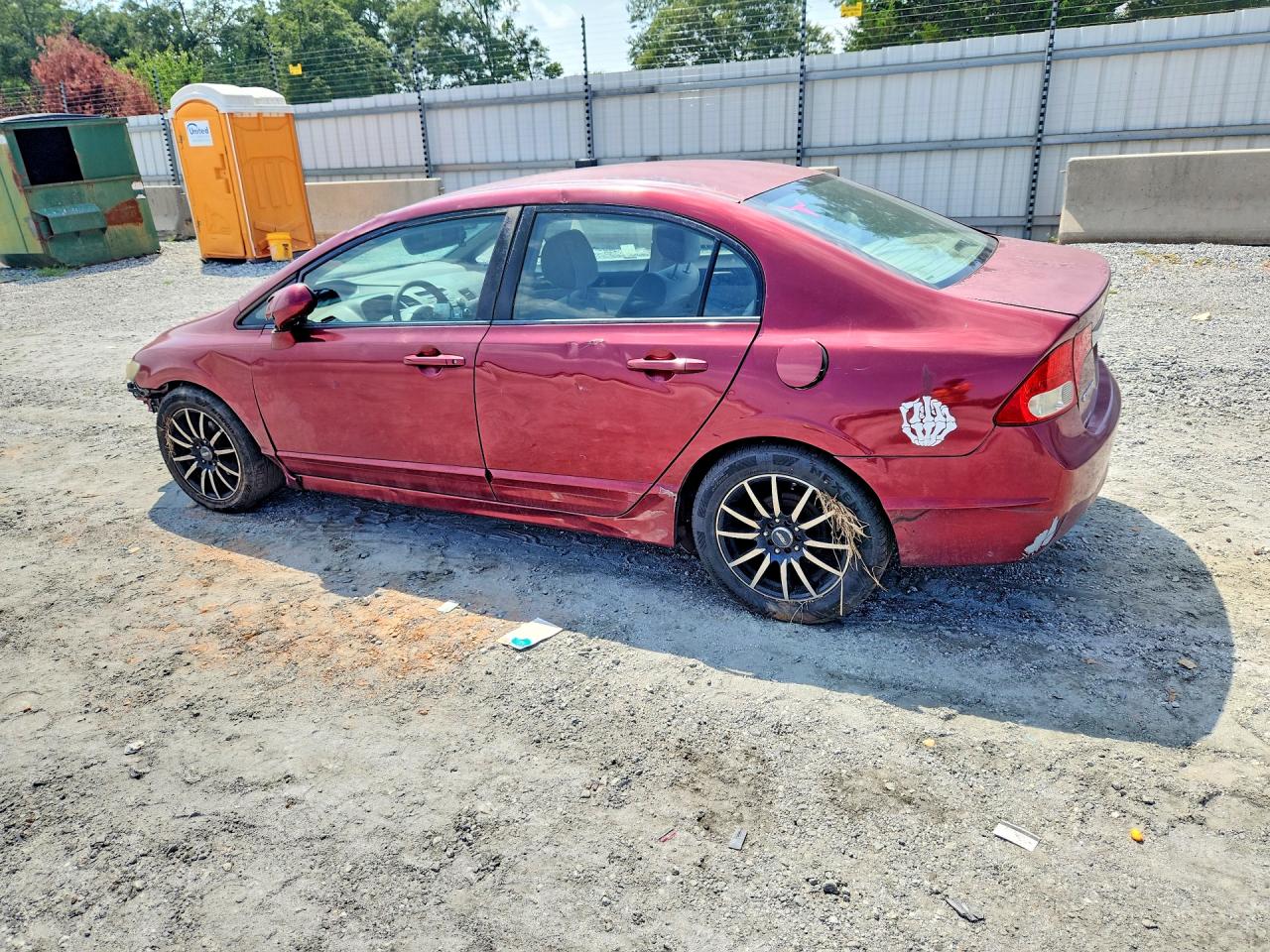 2010 Honda Civic Lx Red vin: 2HGFA1F59AH542633