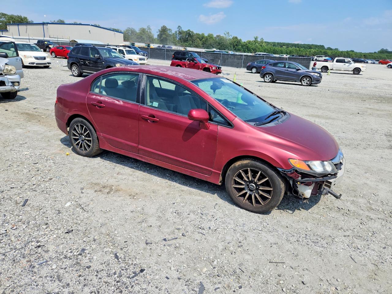 2010 Honda Civic Lx Red vin: 2HGFA1F59AH542633
