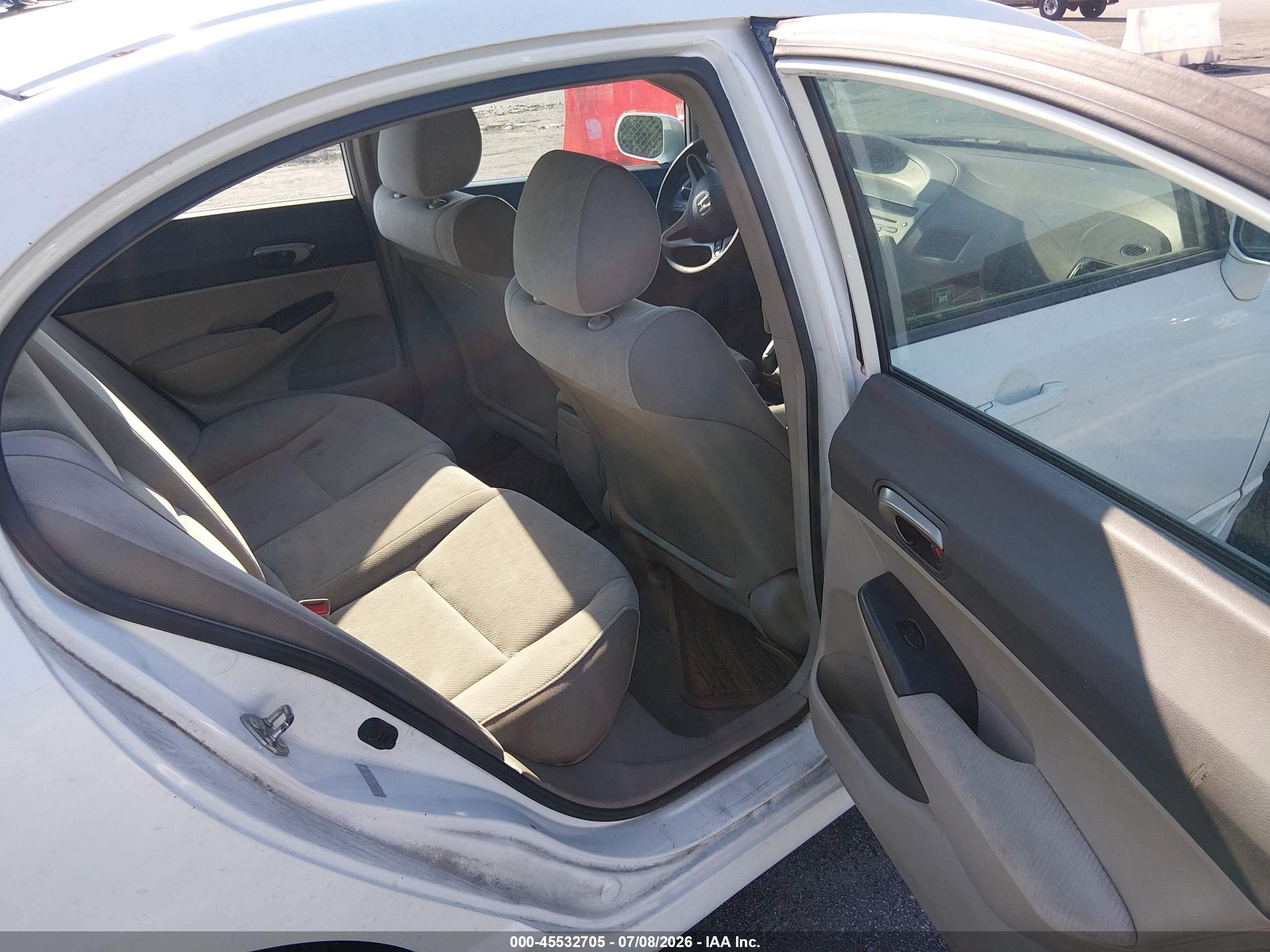2010 Honda Civic Lx White vin: 2HGFA1F59AH547640