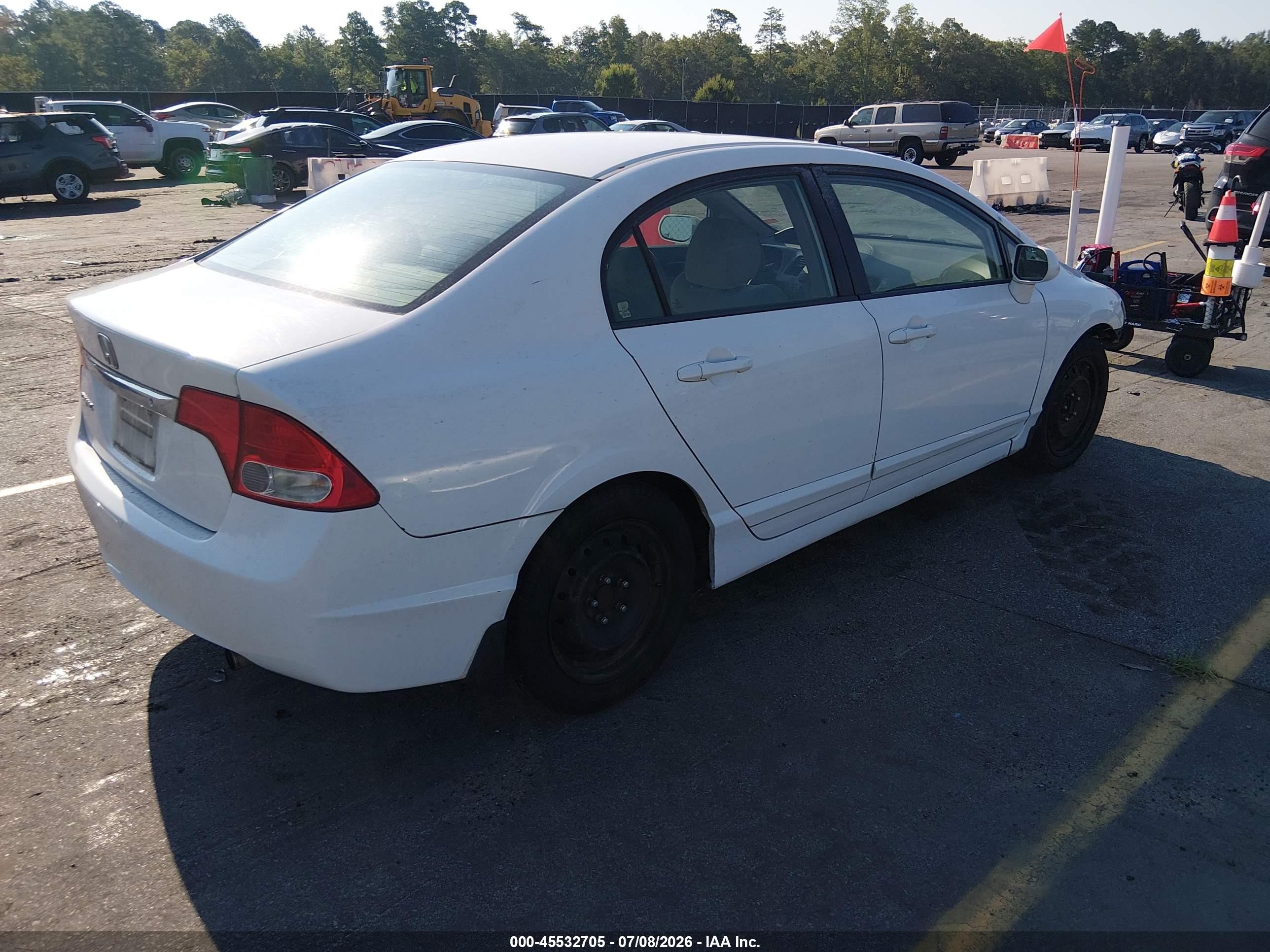 2010 Honda Civic Lx White vin: 2HGFA1F59AH547640