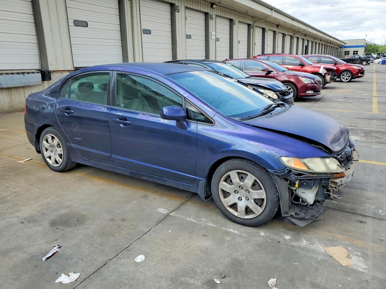 2010 Honda Civic Lx Blue vin: 2HGFA1F59AH548576