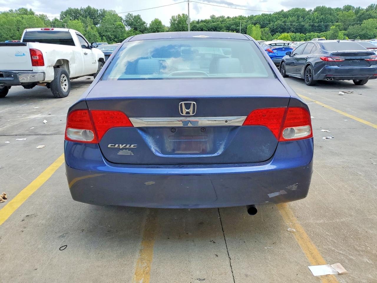 2010 Honda Civic Lx Blue vin: 2HGFA1F59AH548576