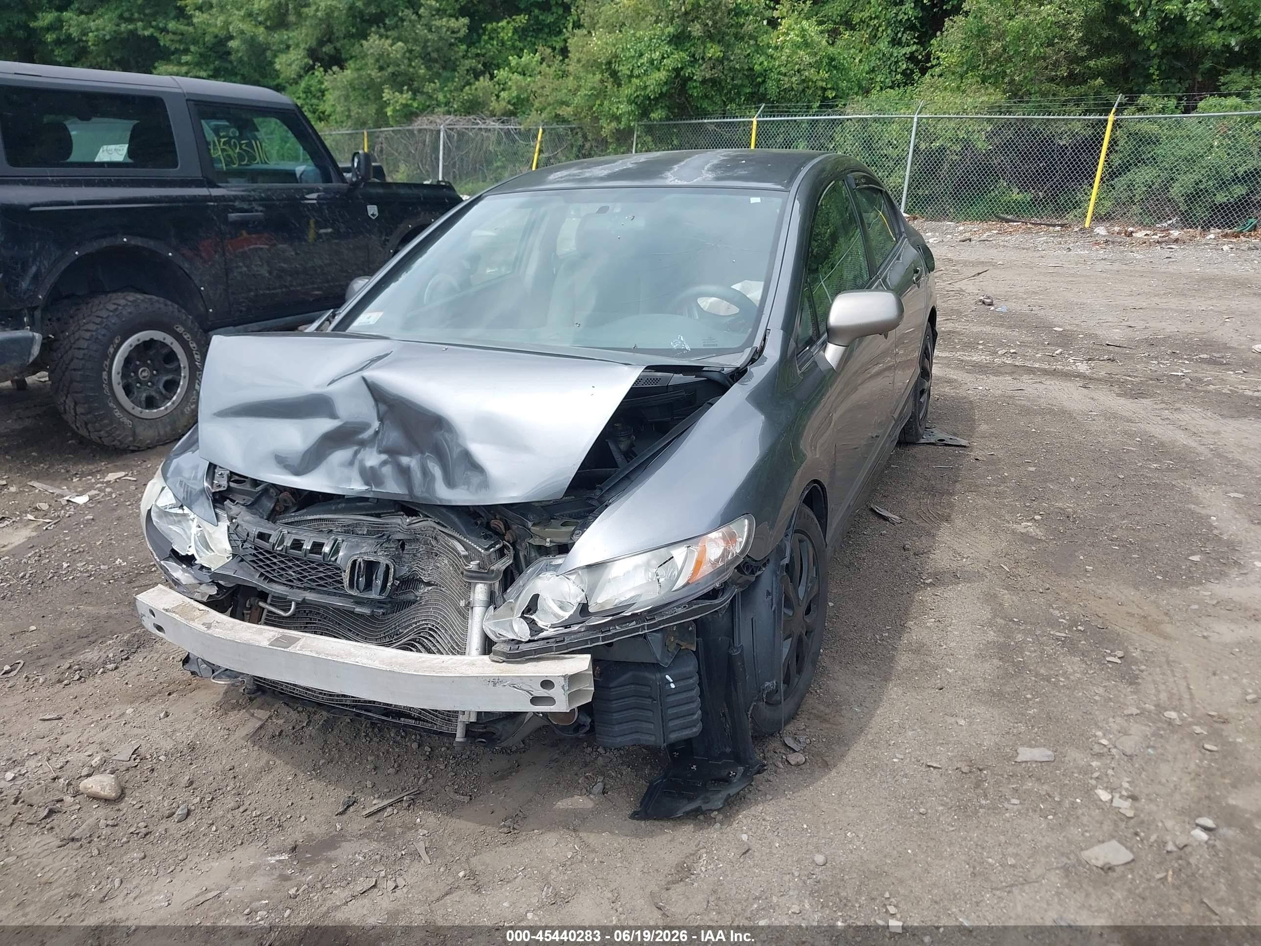 2010 Honda Civic Lx Gray vin: 2HGFA1F59AH552899