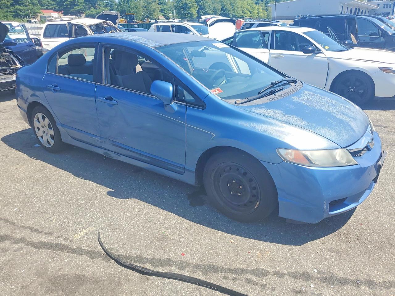 2010 Honda Civic Lx Blue vin: 2HGFA1F59AH559092