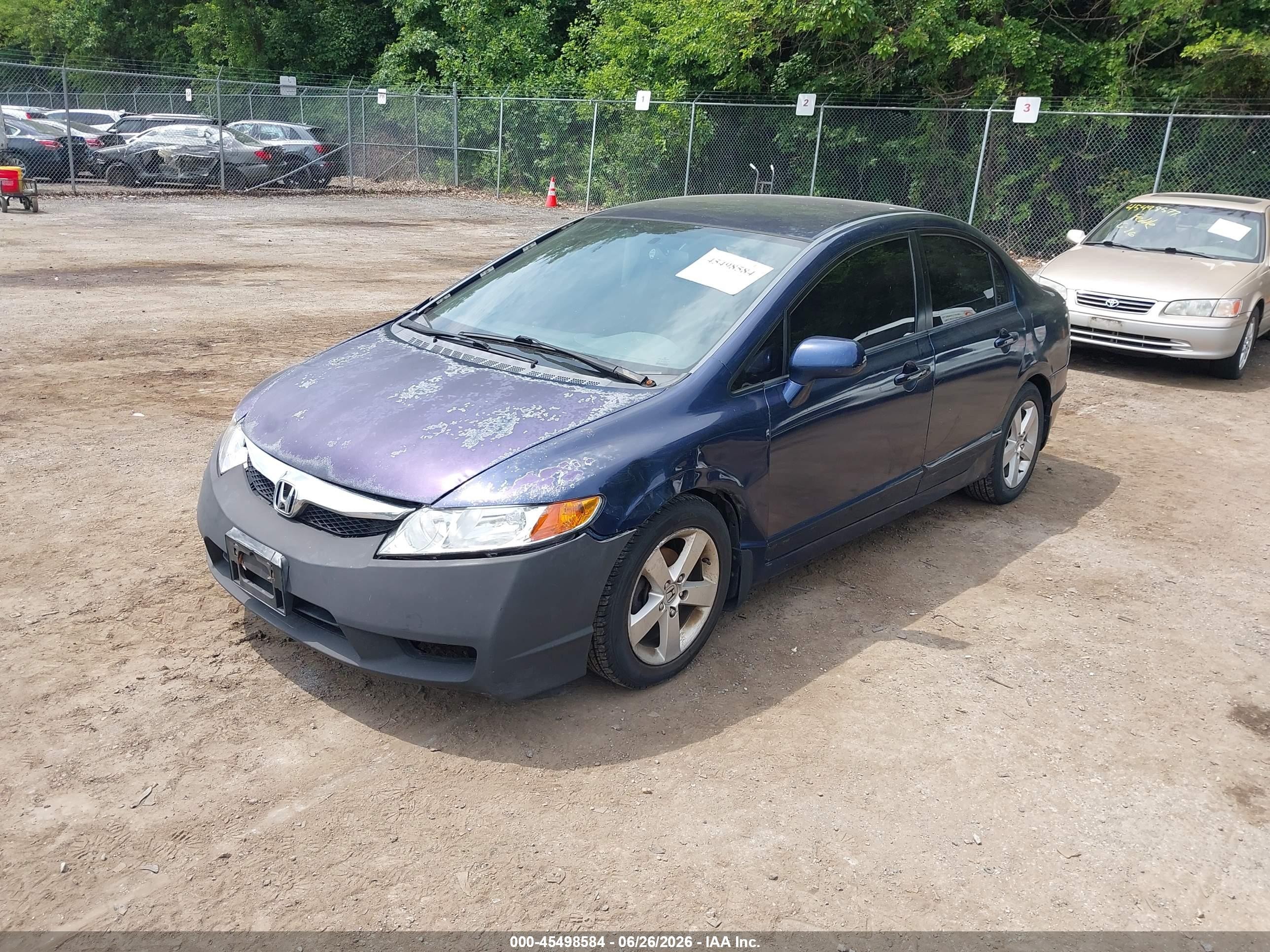 2010 Honda Civic Lx Blue vin: 2HGFA1F59AH562591