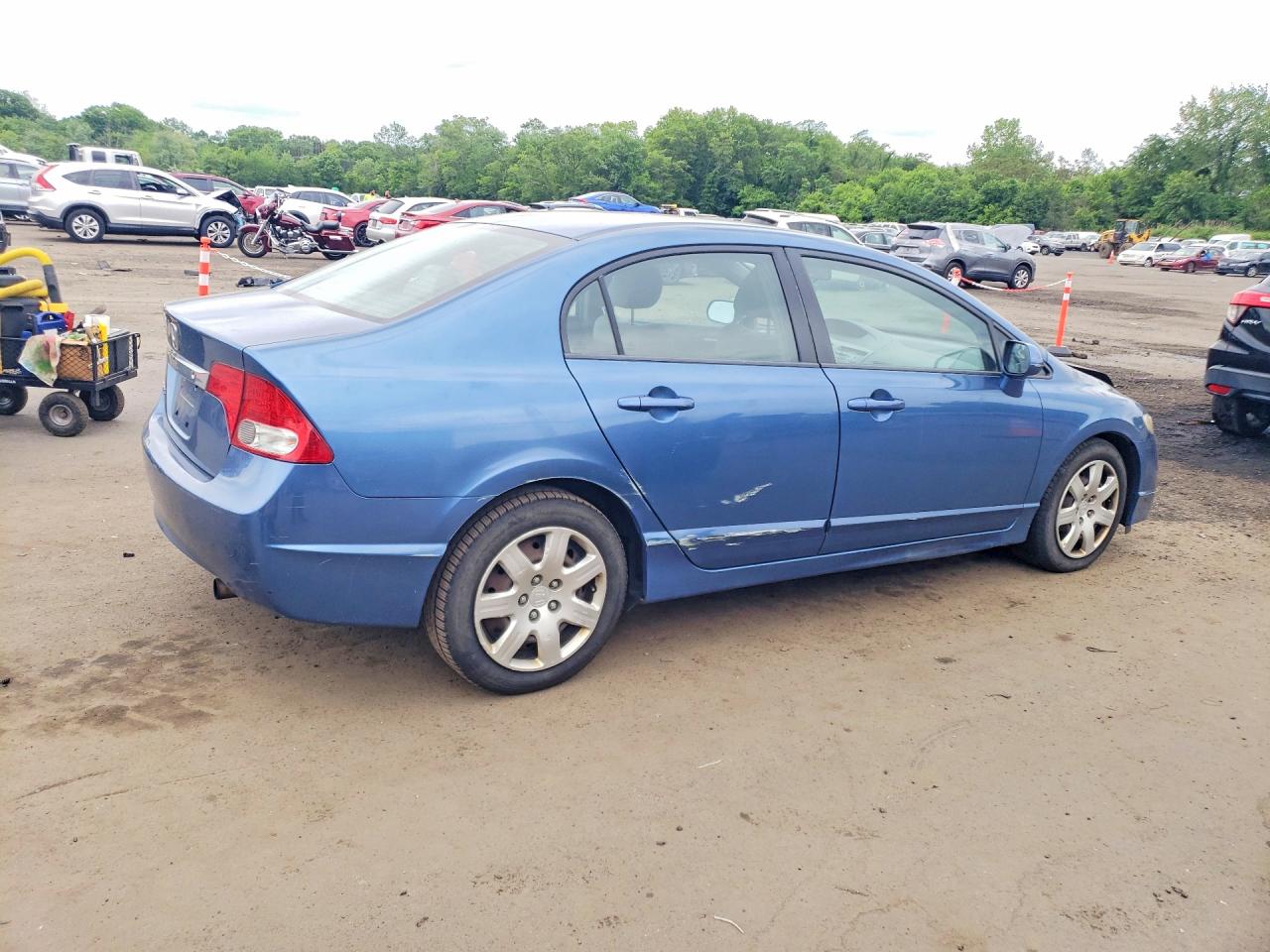 2010 Honda Civic Lx Blue vin: 2HGFA1F59AH572599