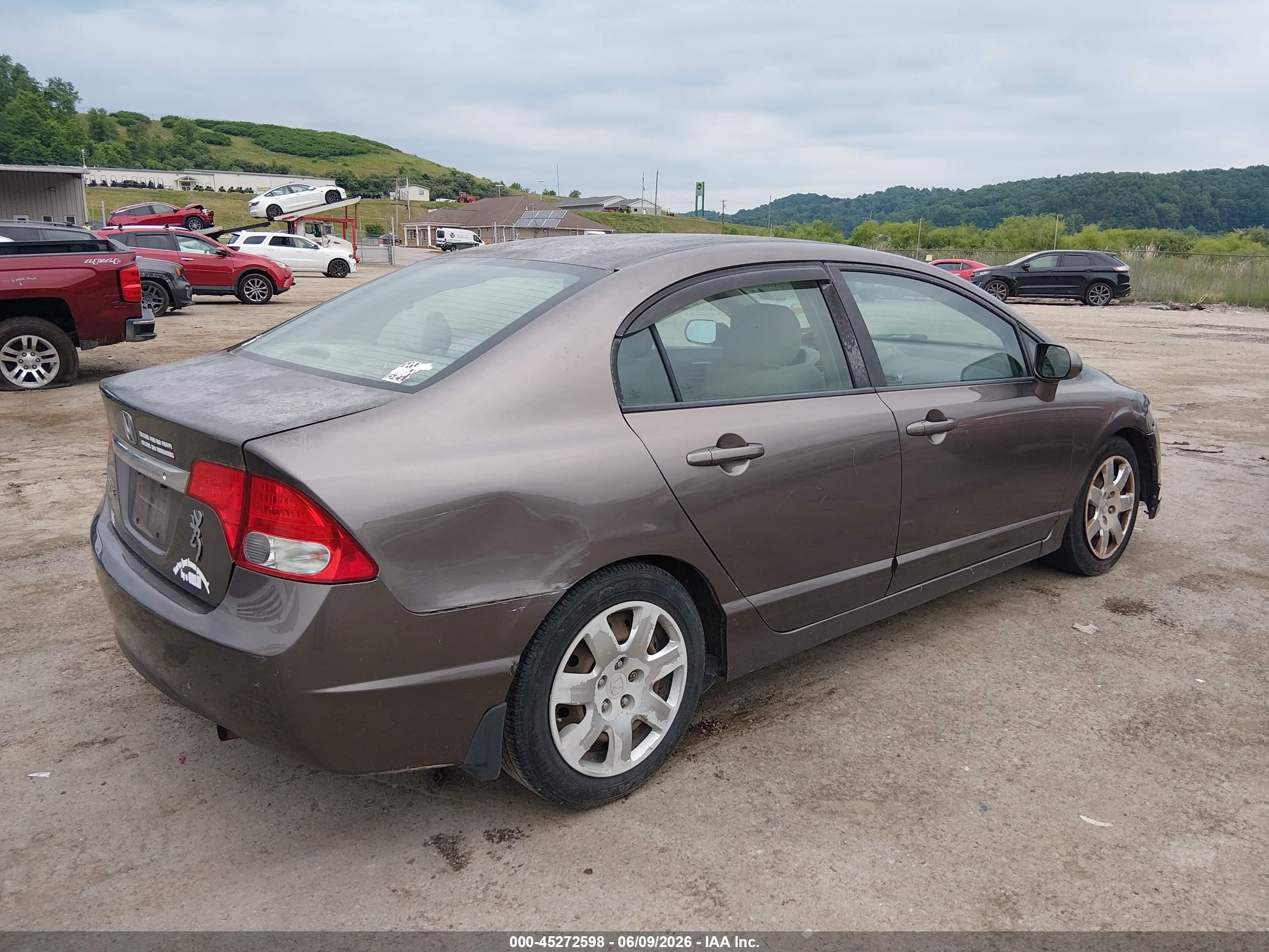 2010 Honda Civic Lx Gray vin: 2HGFA1F59AH582100