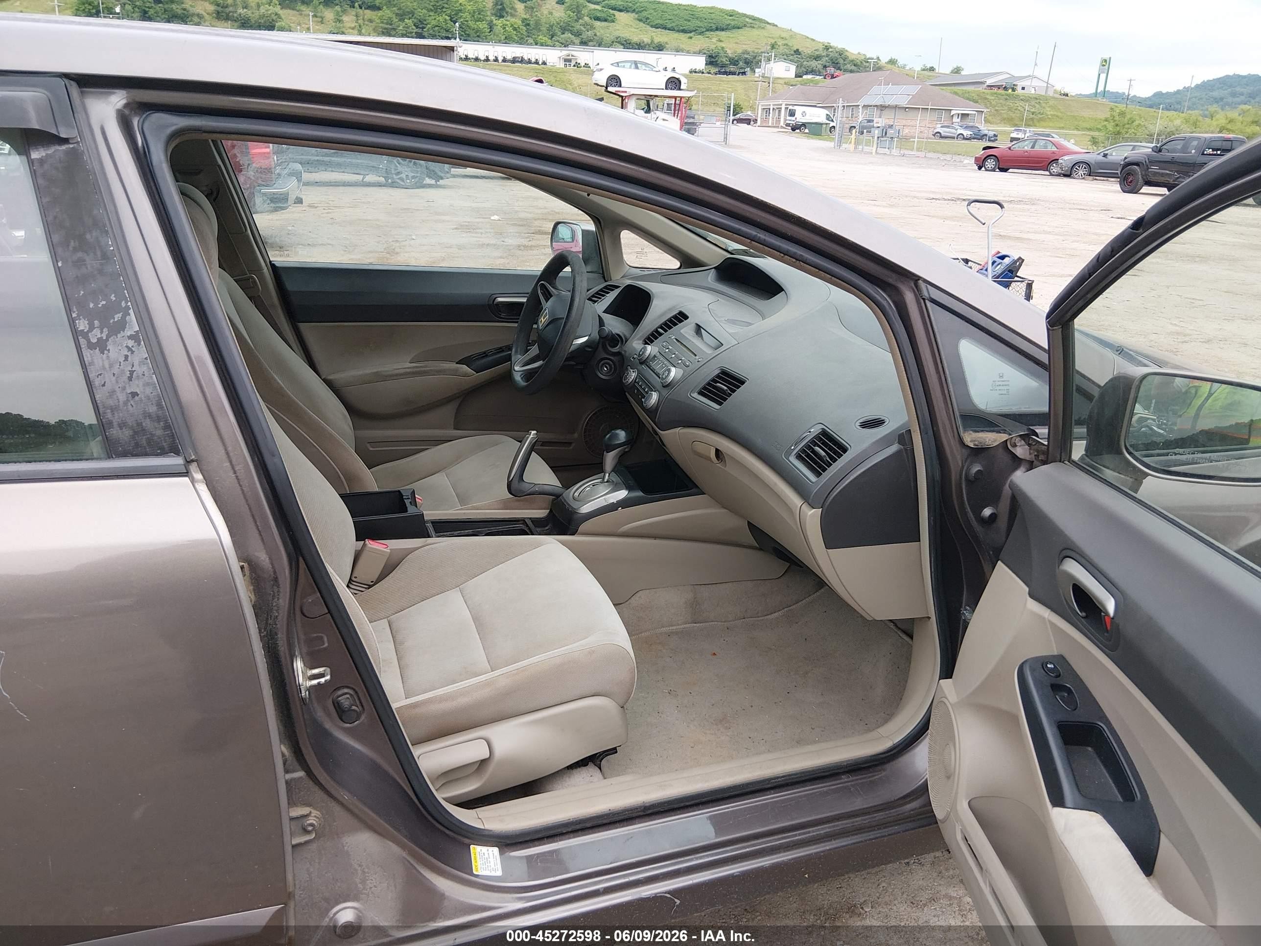 2010 Honda Civic Lx Gray vin: 2HGFA1F59AH582100